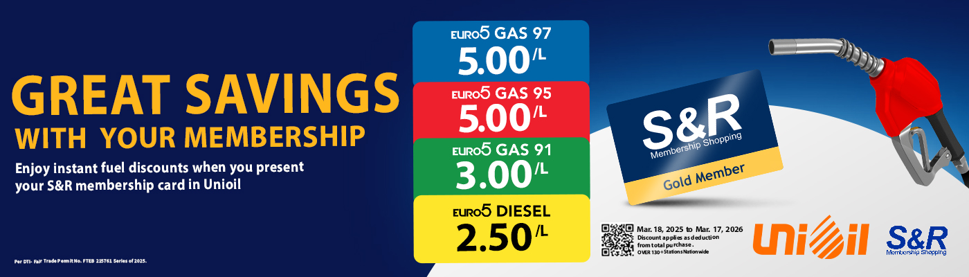 S&R Unioil Great Savings banner 2025