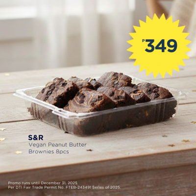S&R Vegan Peanut Butter Brownies 8Pcs