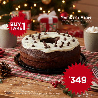 Member's Value Premium White Choco Truffle Ring Cake