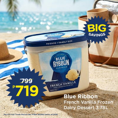 Blue Ribbon French Vanilla Frozen Dairy Dessert 3.78L
