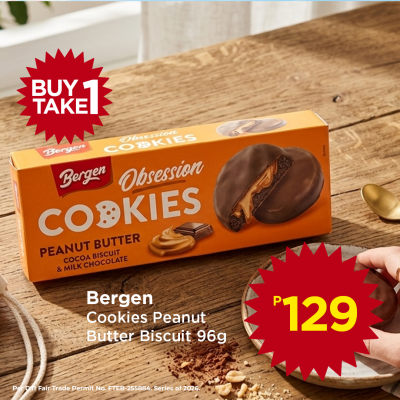 Bergen Cookies Peanut Butter Biscuit 96G