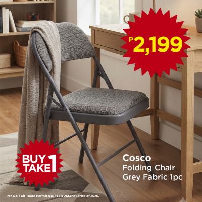 Cosco Folding Chair Grey Fabric 1Pc