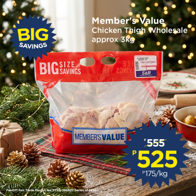 Member's Value Chicken Thigh Wholesale Approx 3Kg