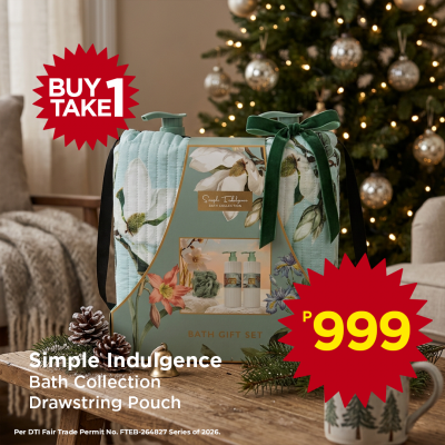 Simple Indulgence Bath Collection Drawstring Pouch