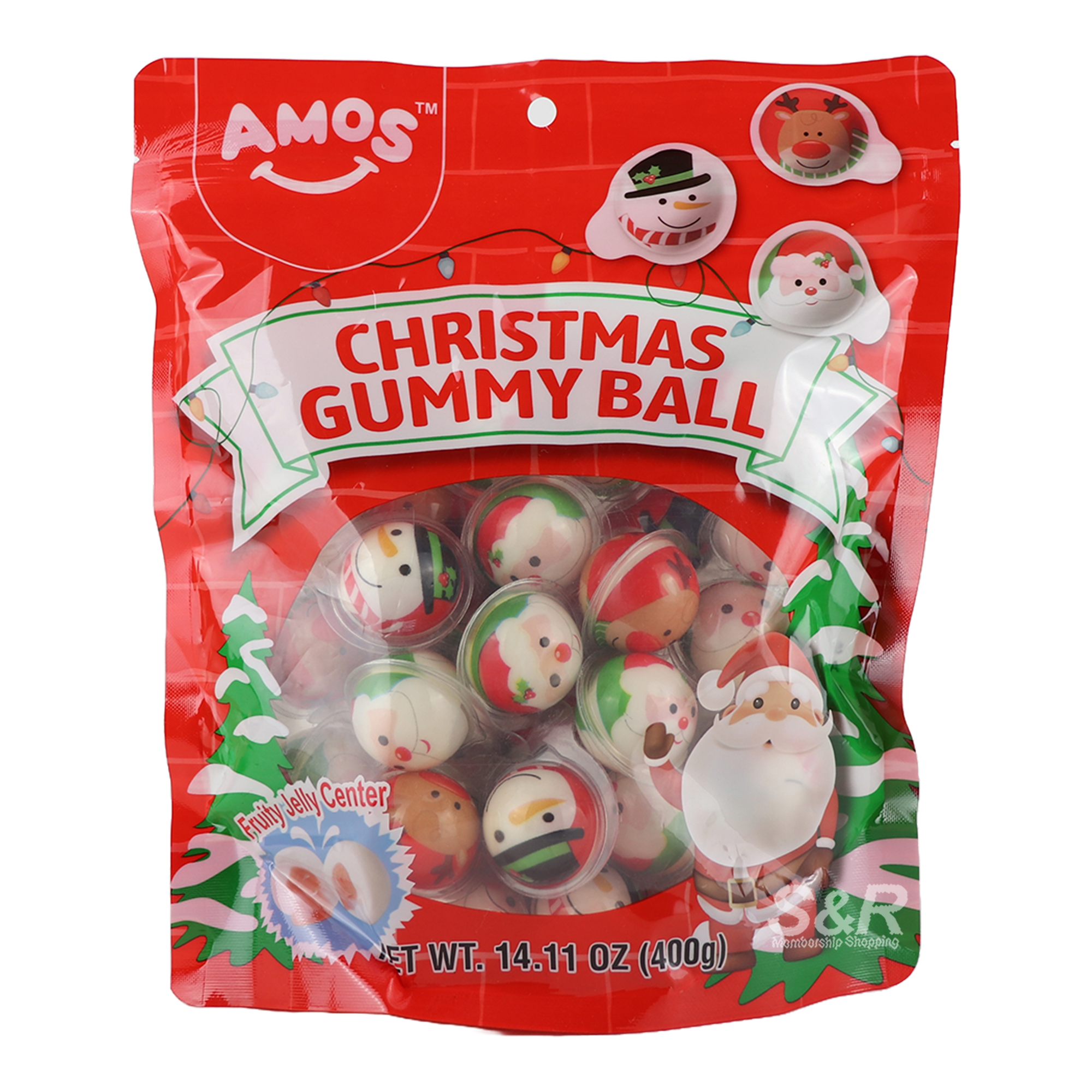 Amos Christmas Gummy Ball 400g