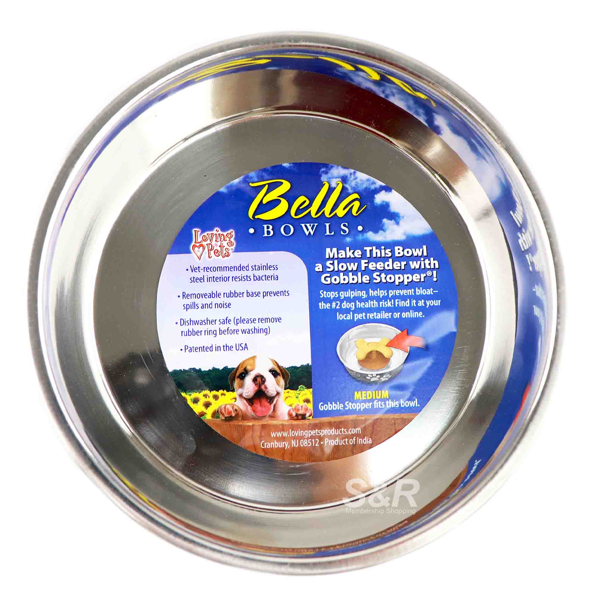 Bella Metallic Dog Bowl, Grape