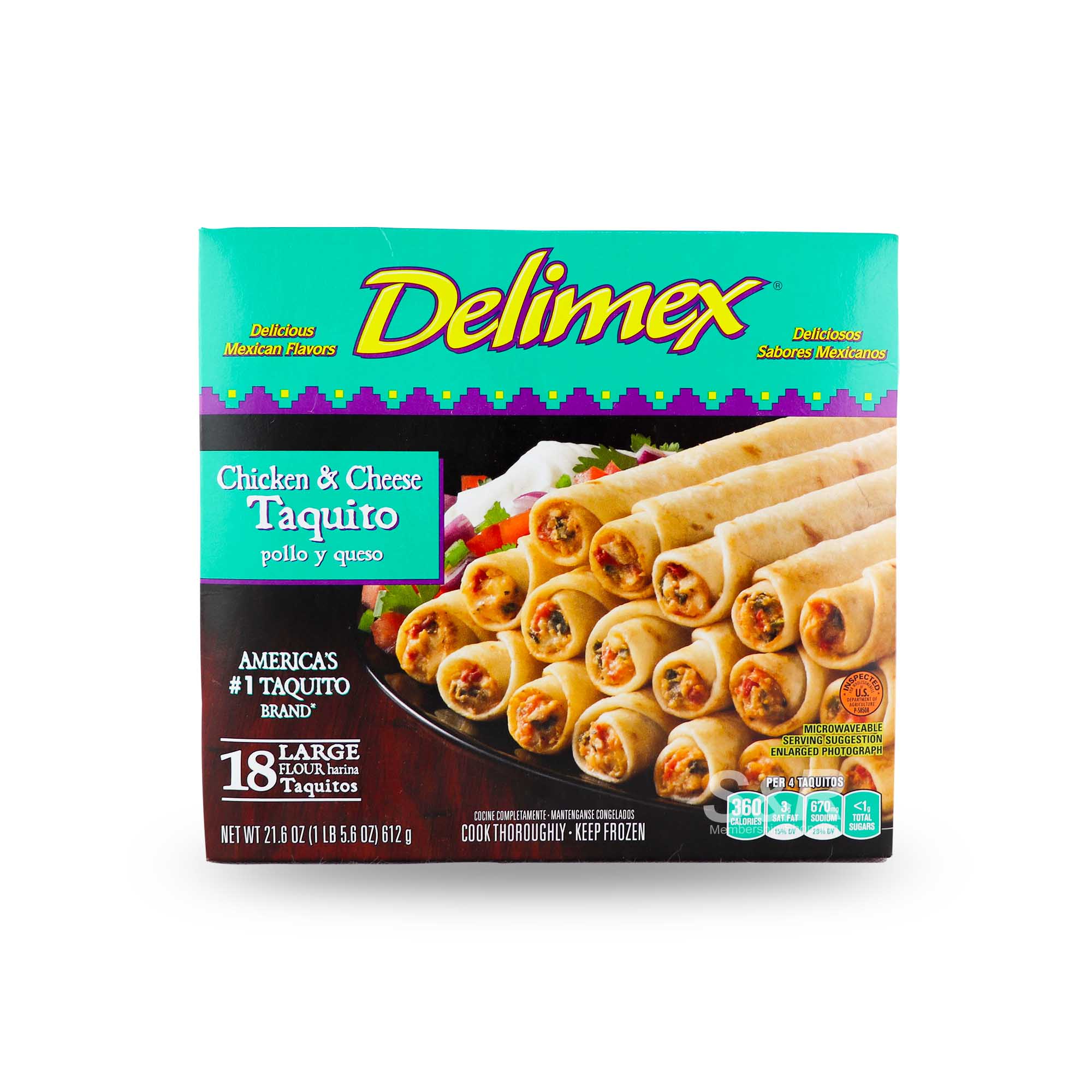 Delimex Chicken & Cheese Taquitos 18pcs