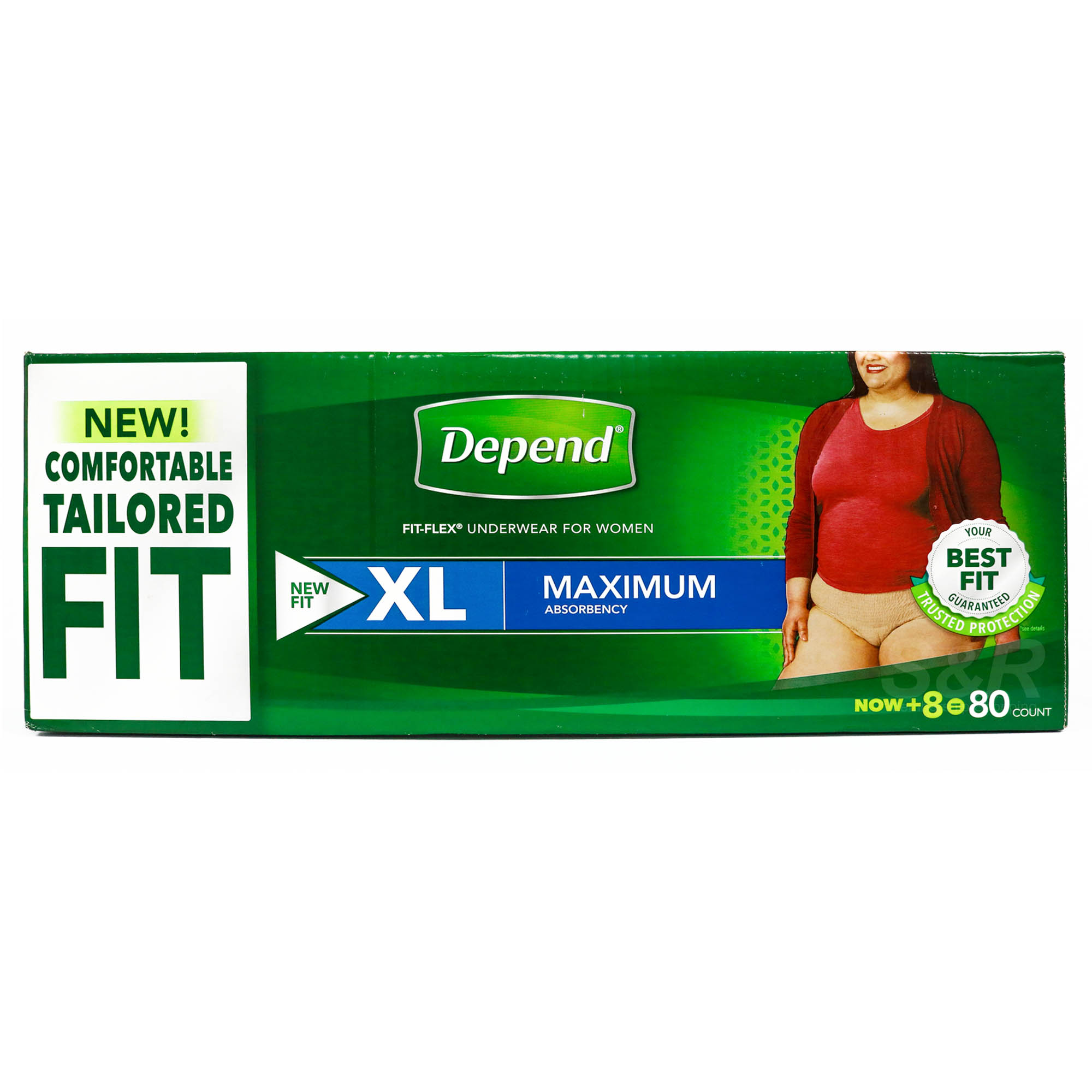 Depend Fit-Flex Women's Underwear Extra Large 80pcs
