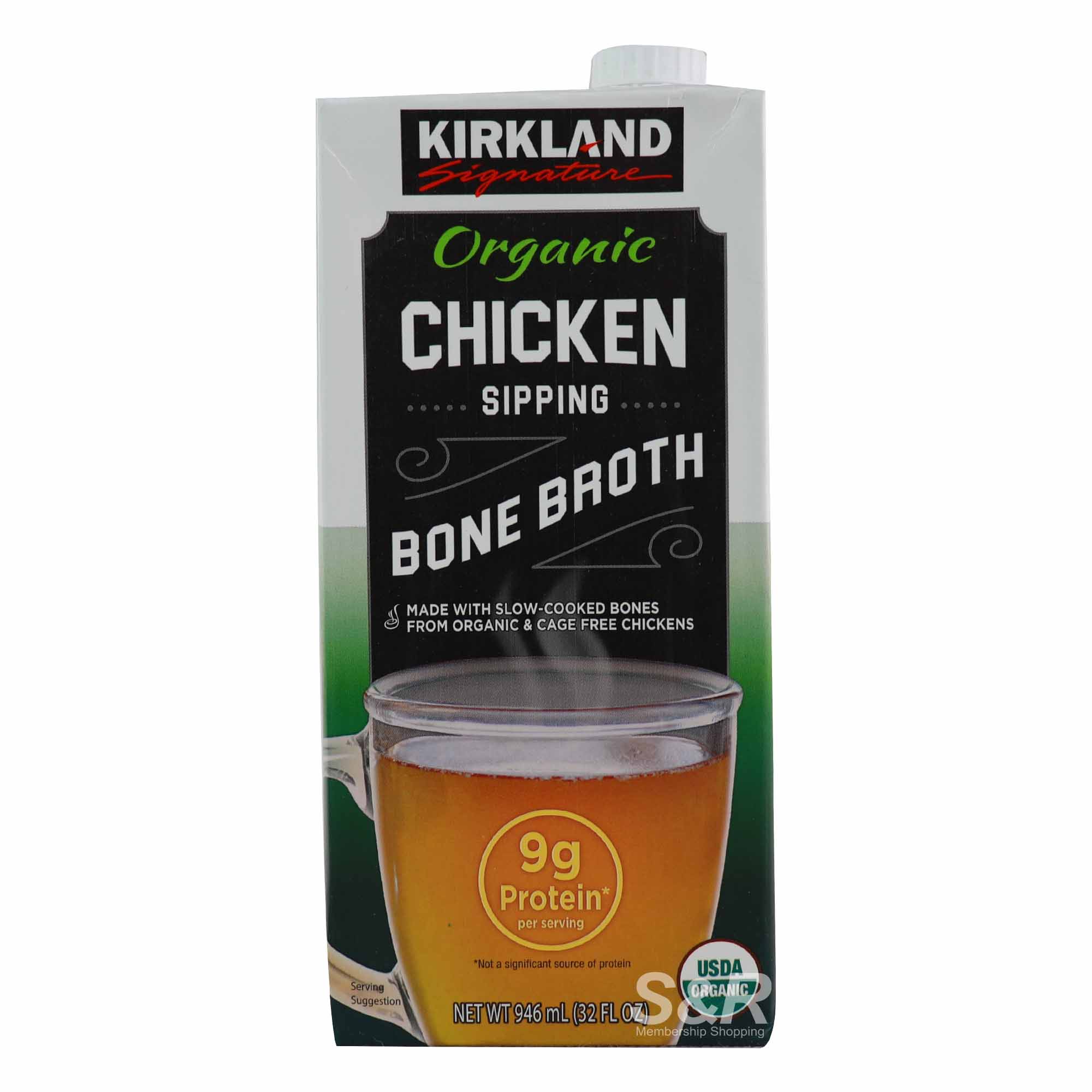 Kirkland Signature Organic Chicken Sipping Bone Broth 946ml