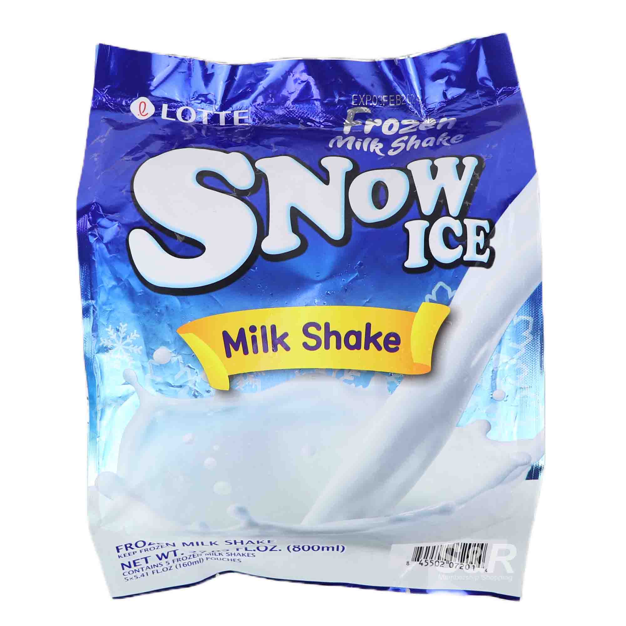 Lotte Snow Ice Frozen Milk Shake (160mL x 5pcs)