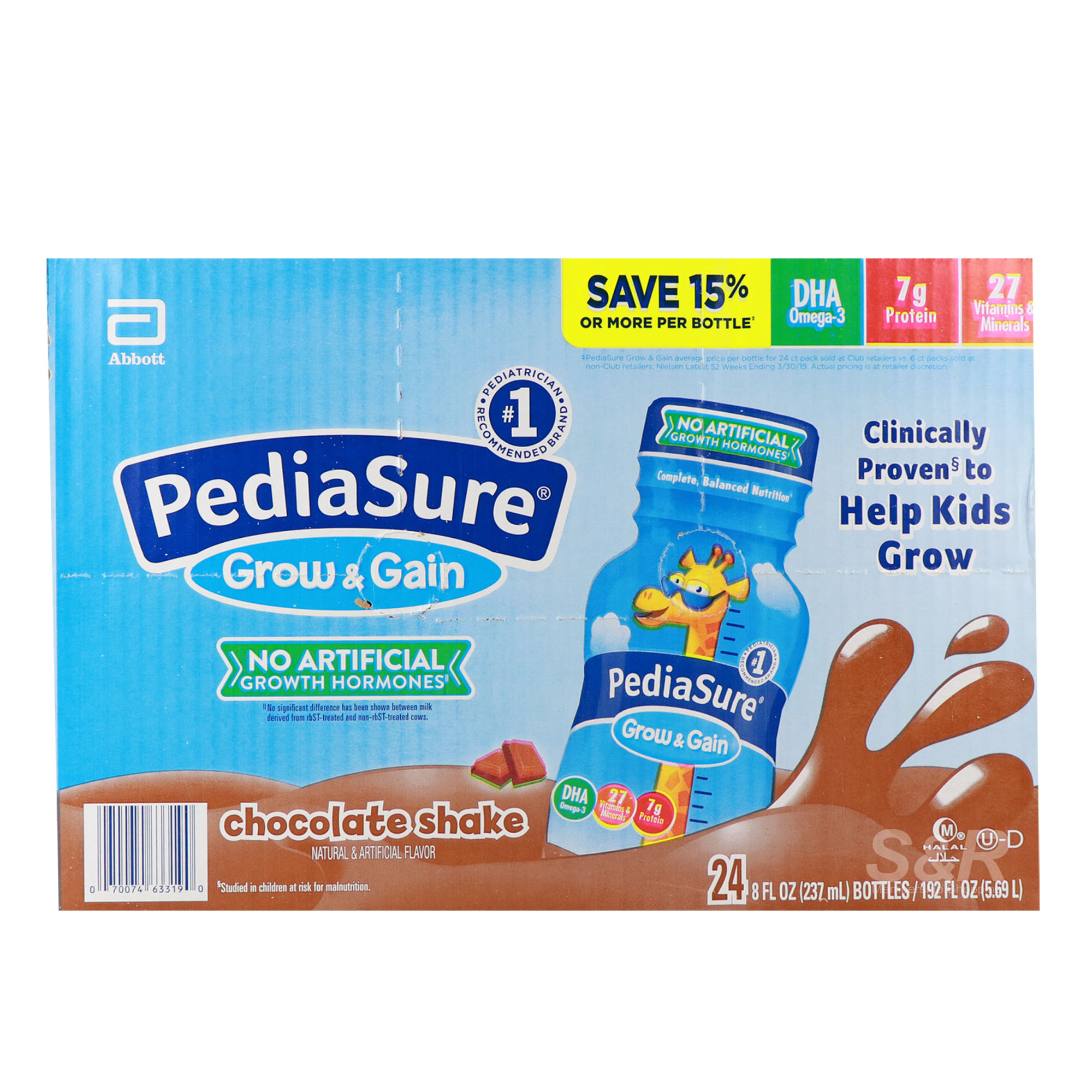  PediaSure Chocolate Shake Nutritional Drink 6/Pack