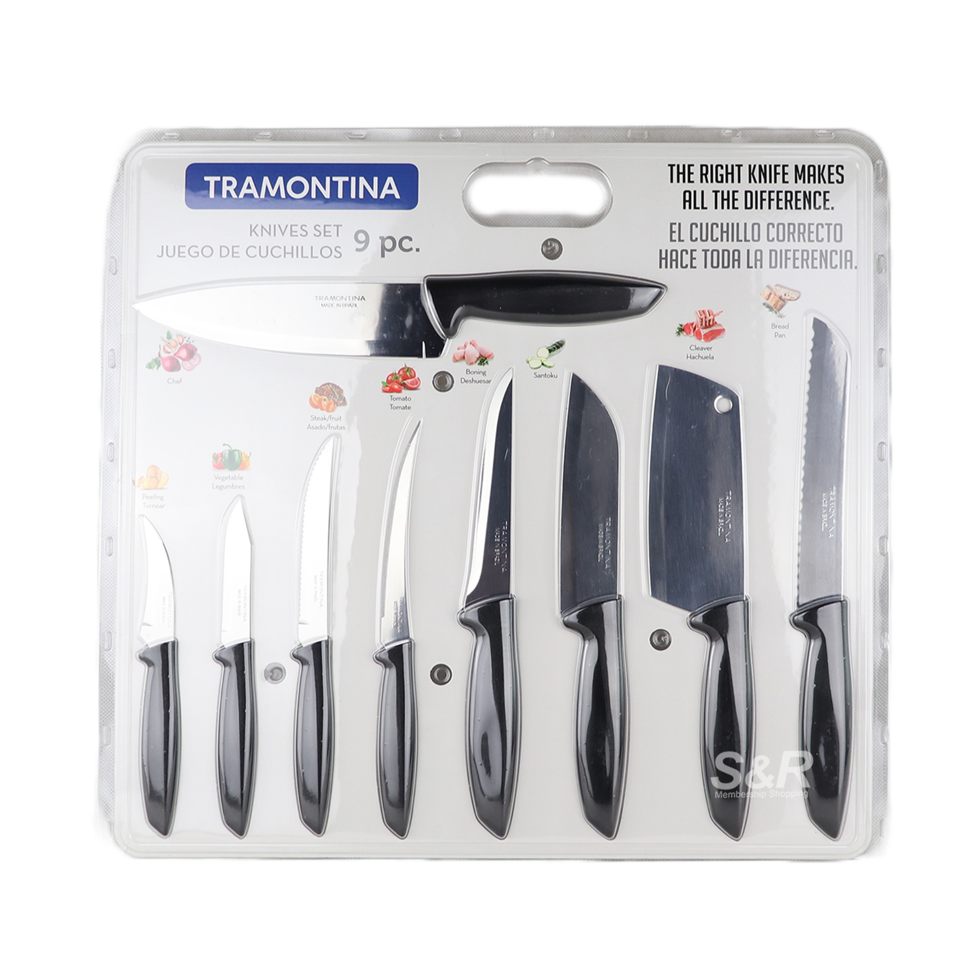 Knives Set Tramontina Plenus Stainless Steel Flooker-10 Pieces - Blocks &  Roll Bags - AliExpress