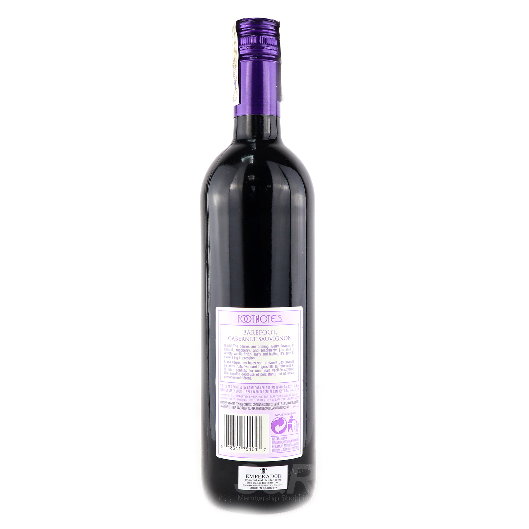Barefoot Sauvignon Red Wine 750mL