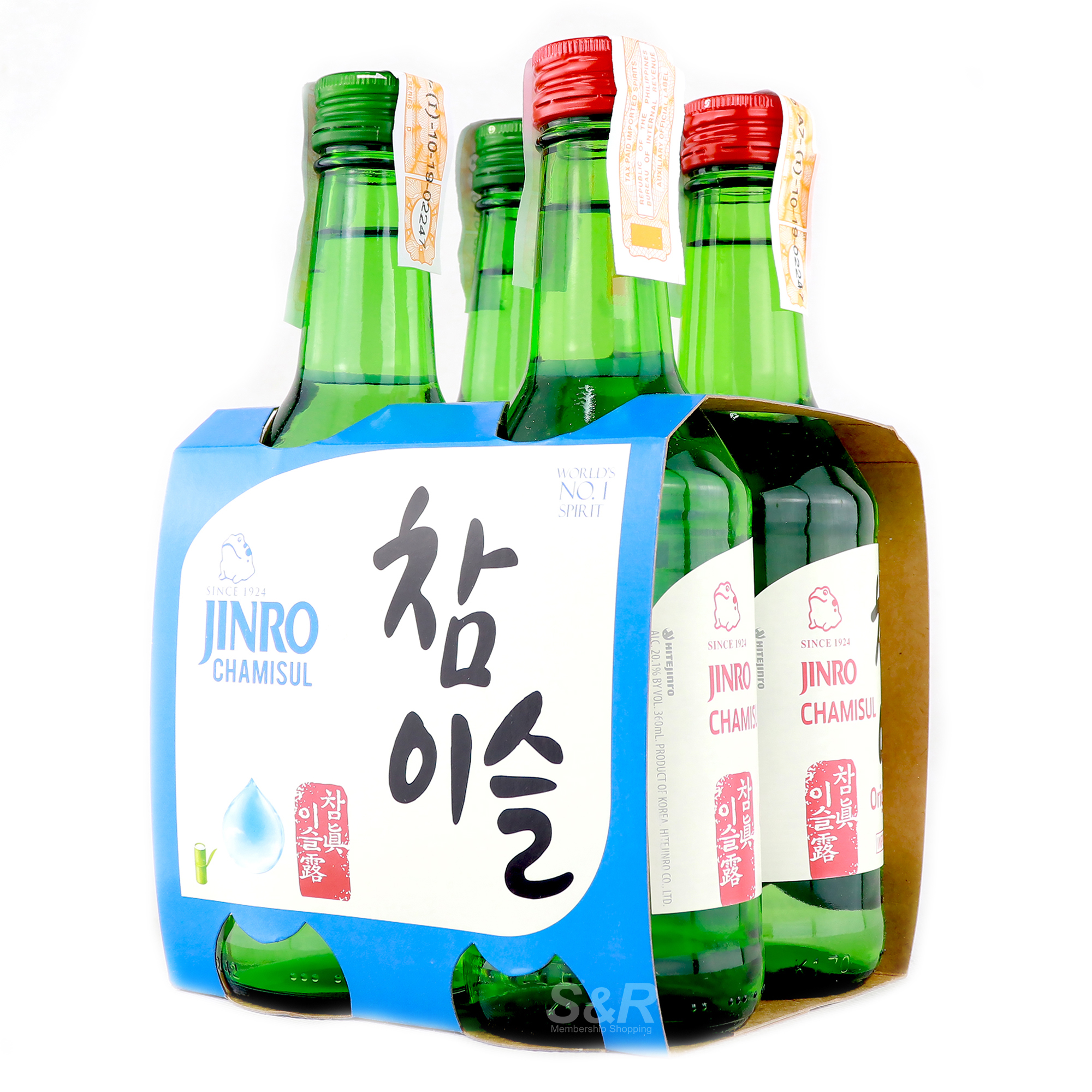 Jinro Chamisul Soju 4 bottles