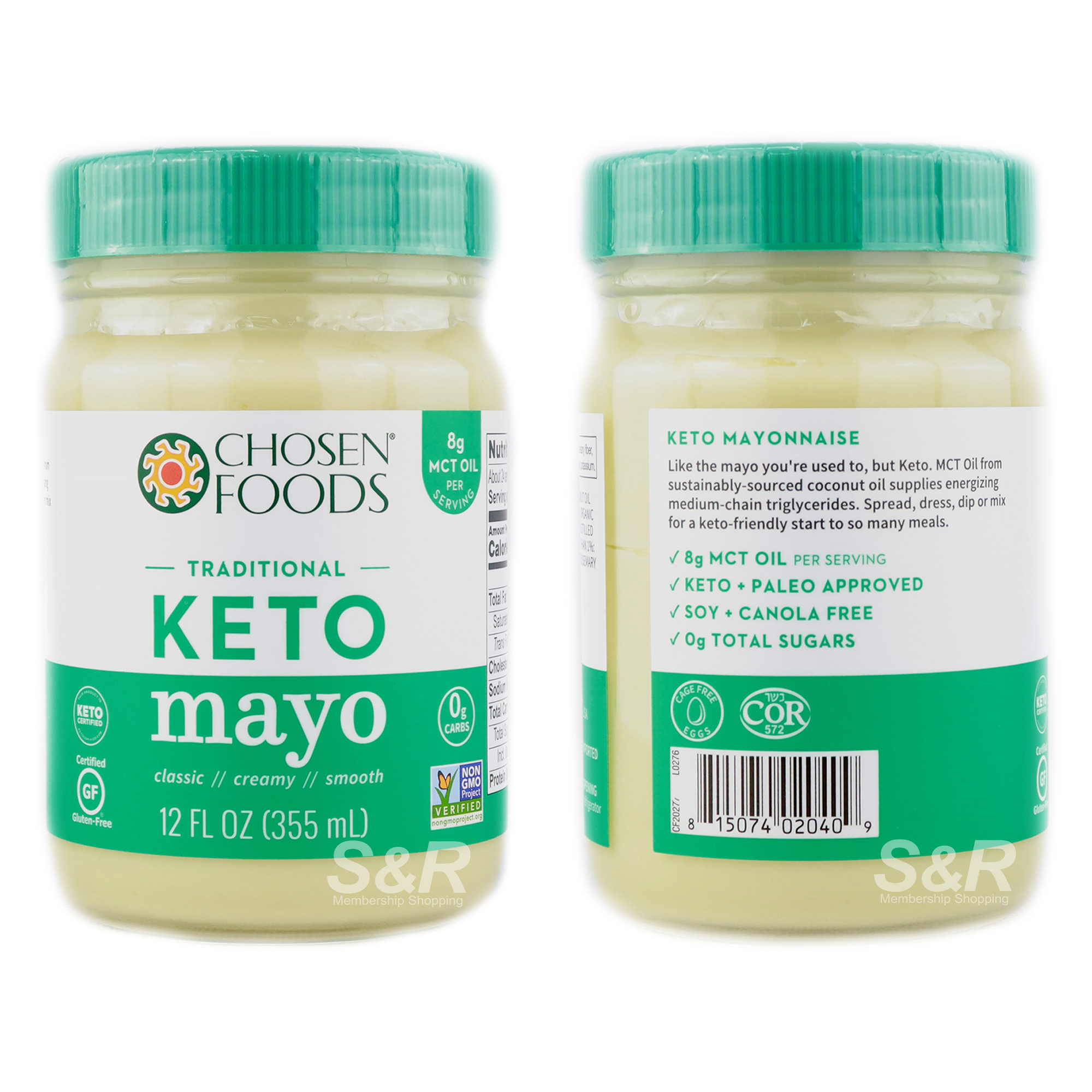 Chosen Foods Traditional Keto Mayonnaise 355mL