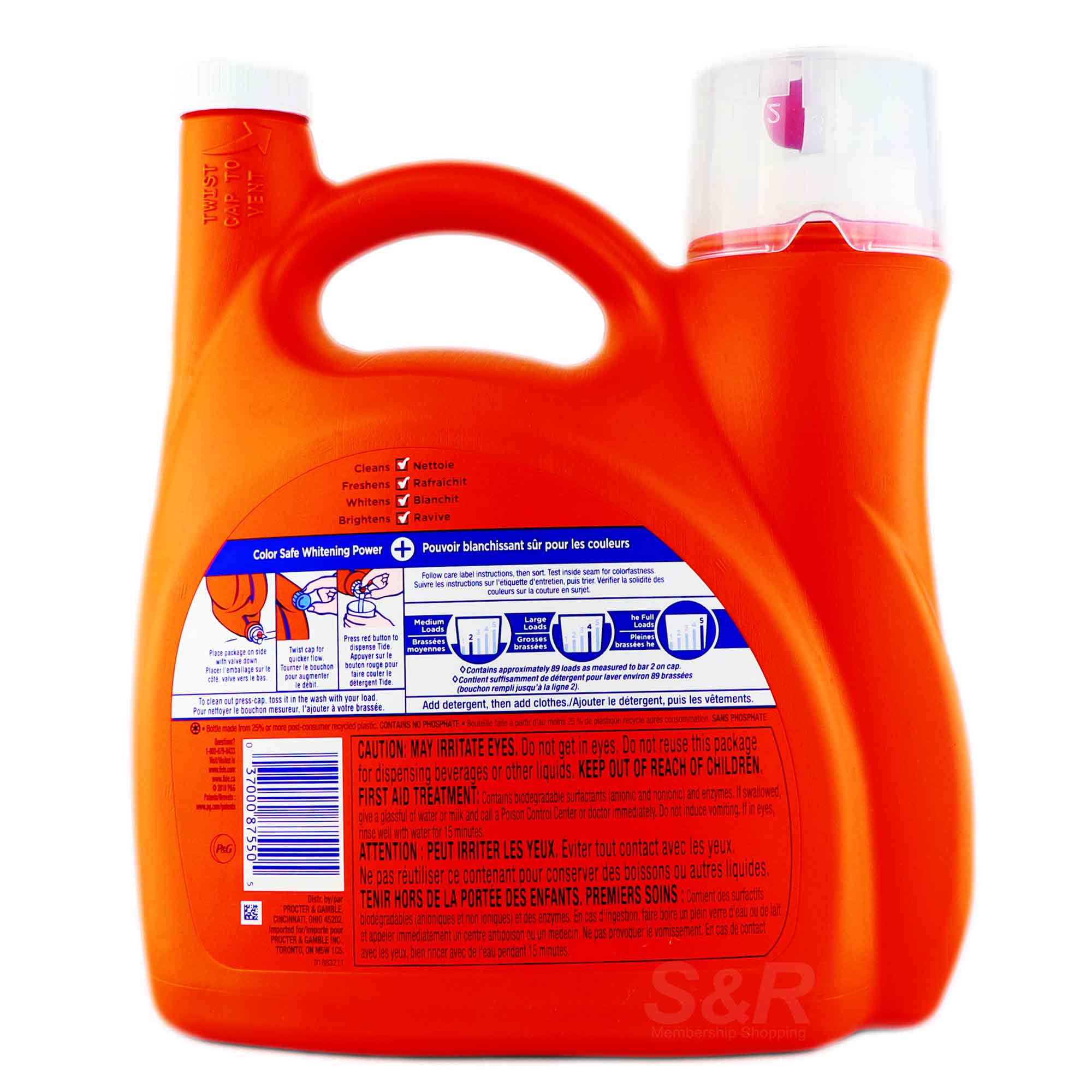 Tide Plus Bleach Alternative Liquid Laundry Detergent 4.08L
