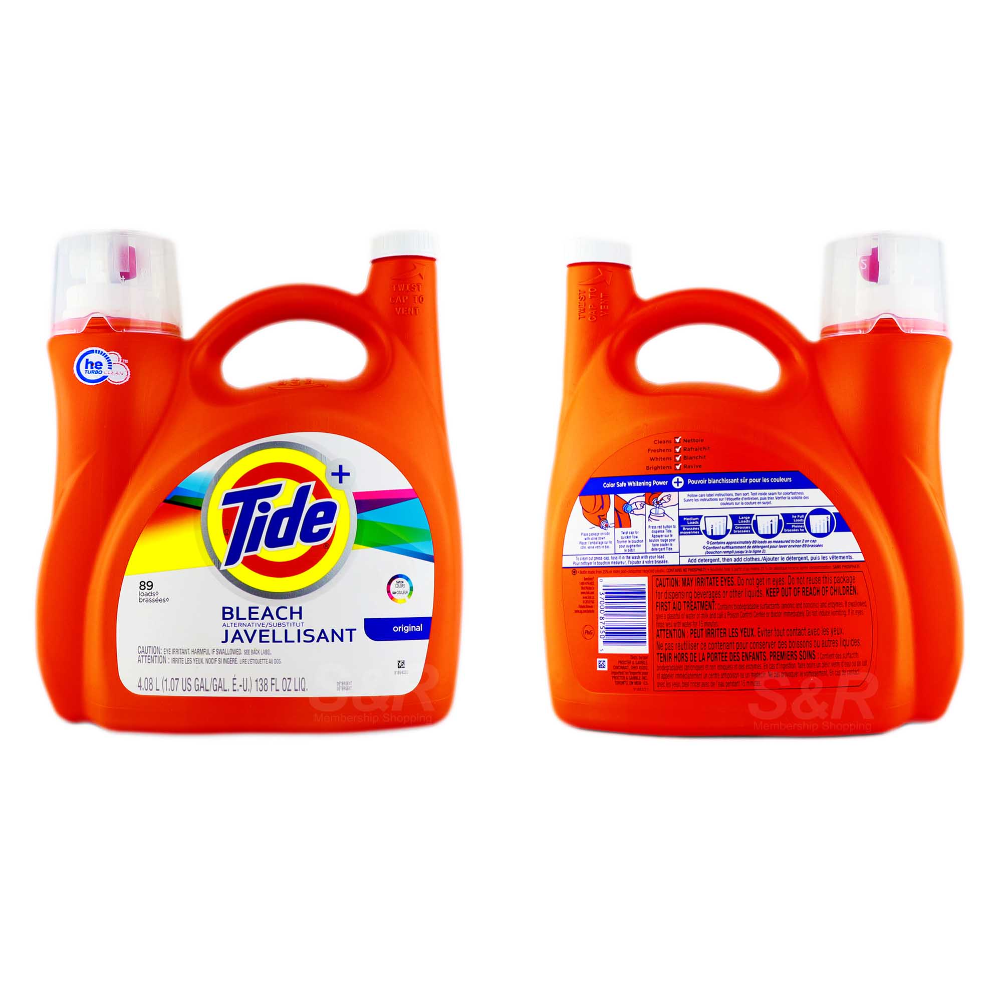 Tide Plus Bleach Alternative Liquid Laundry Detergent 4.08L