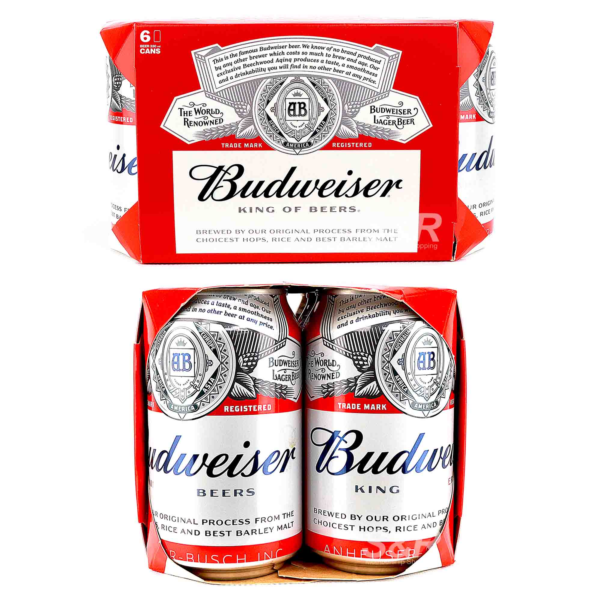 Budweiser Lager Beers 6 Cans