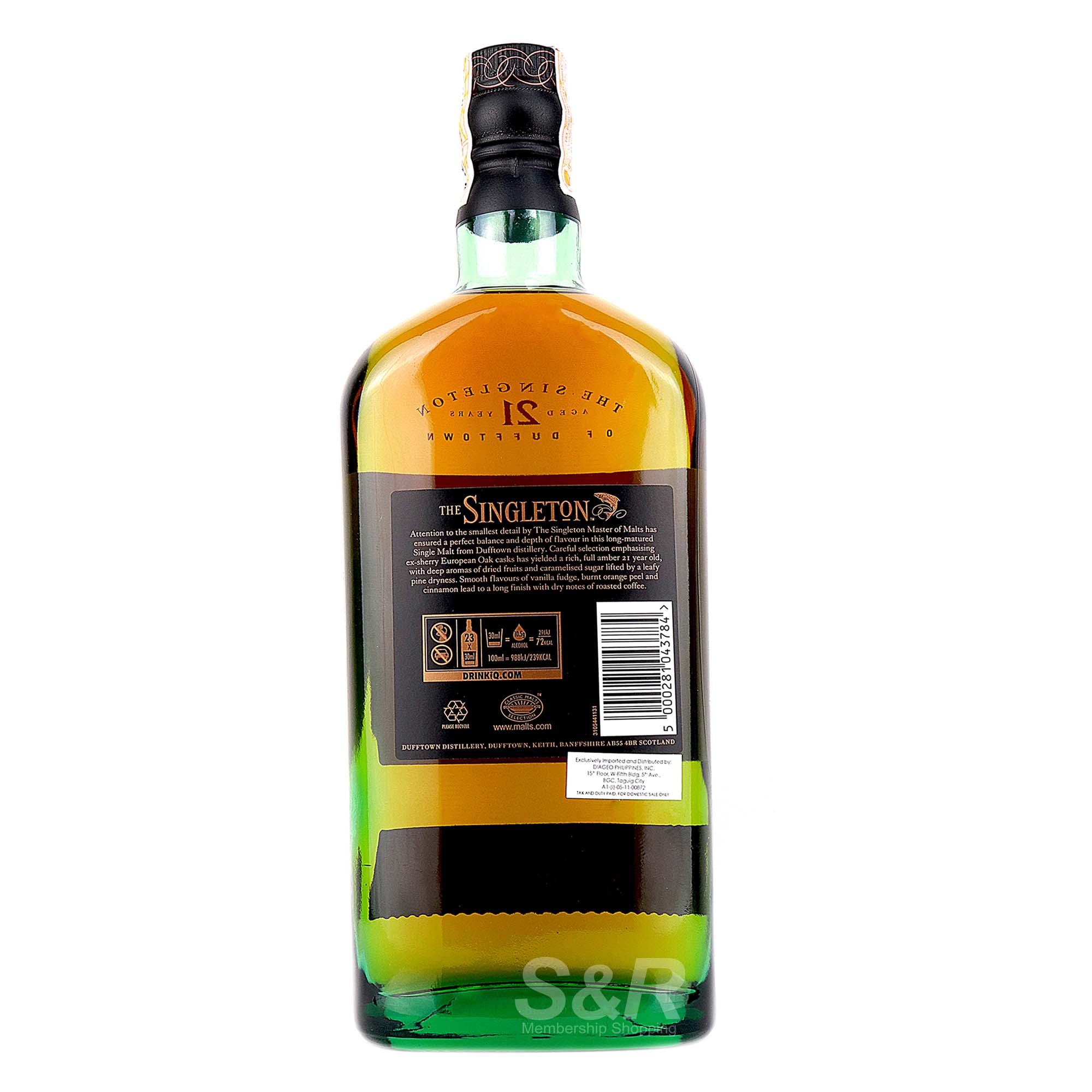 The Singleton Dufftown 21 YO Single Malt Scotch