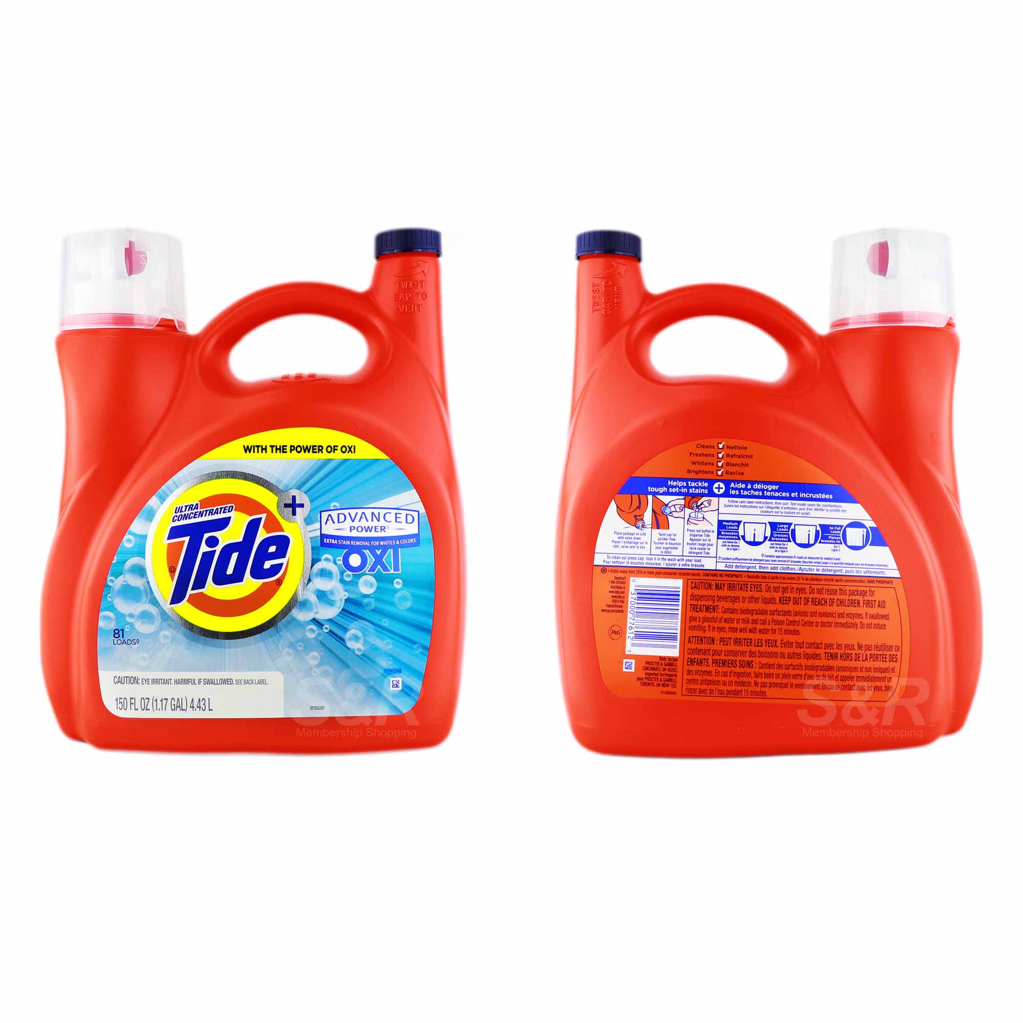 Tide Ultra OXI Liquid Laundry Detergent 4.43L