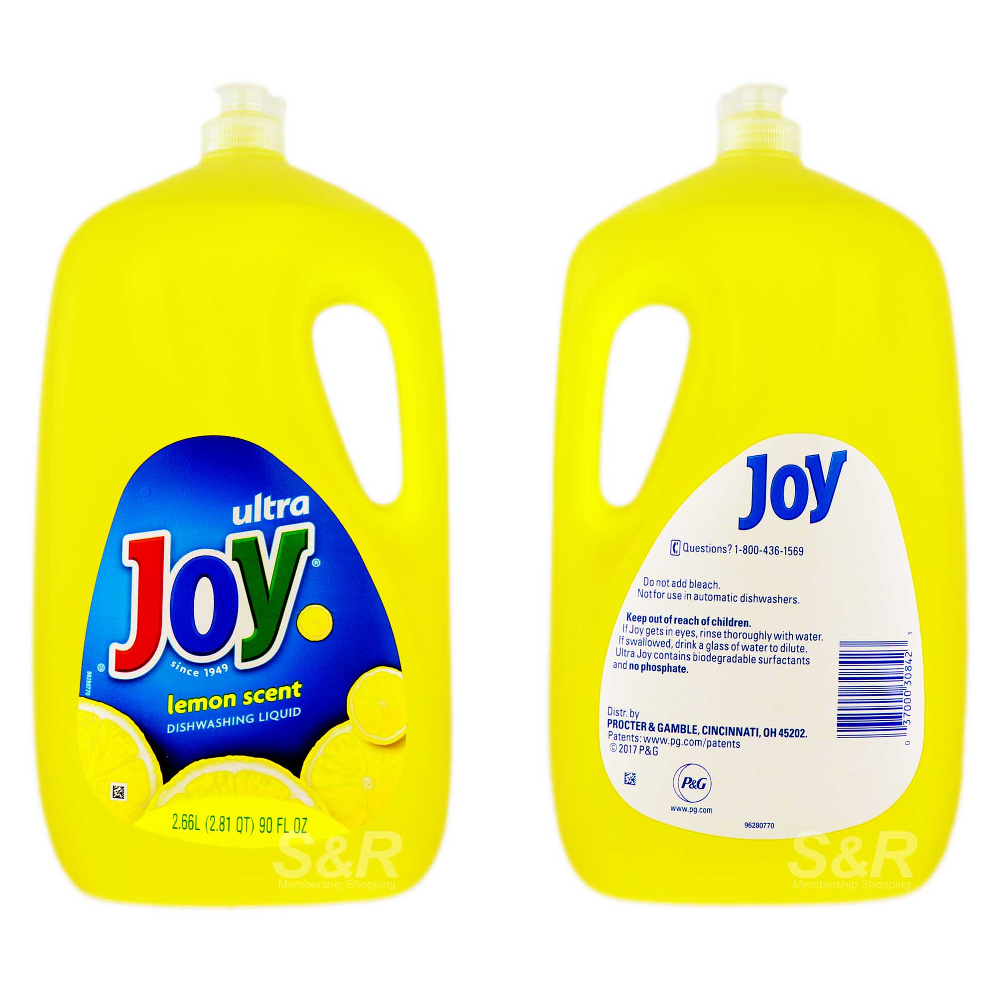 Joy Ultra Dishwashing Liquid Lemon 2.66L