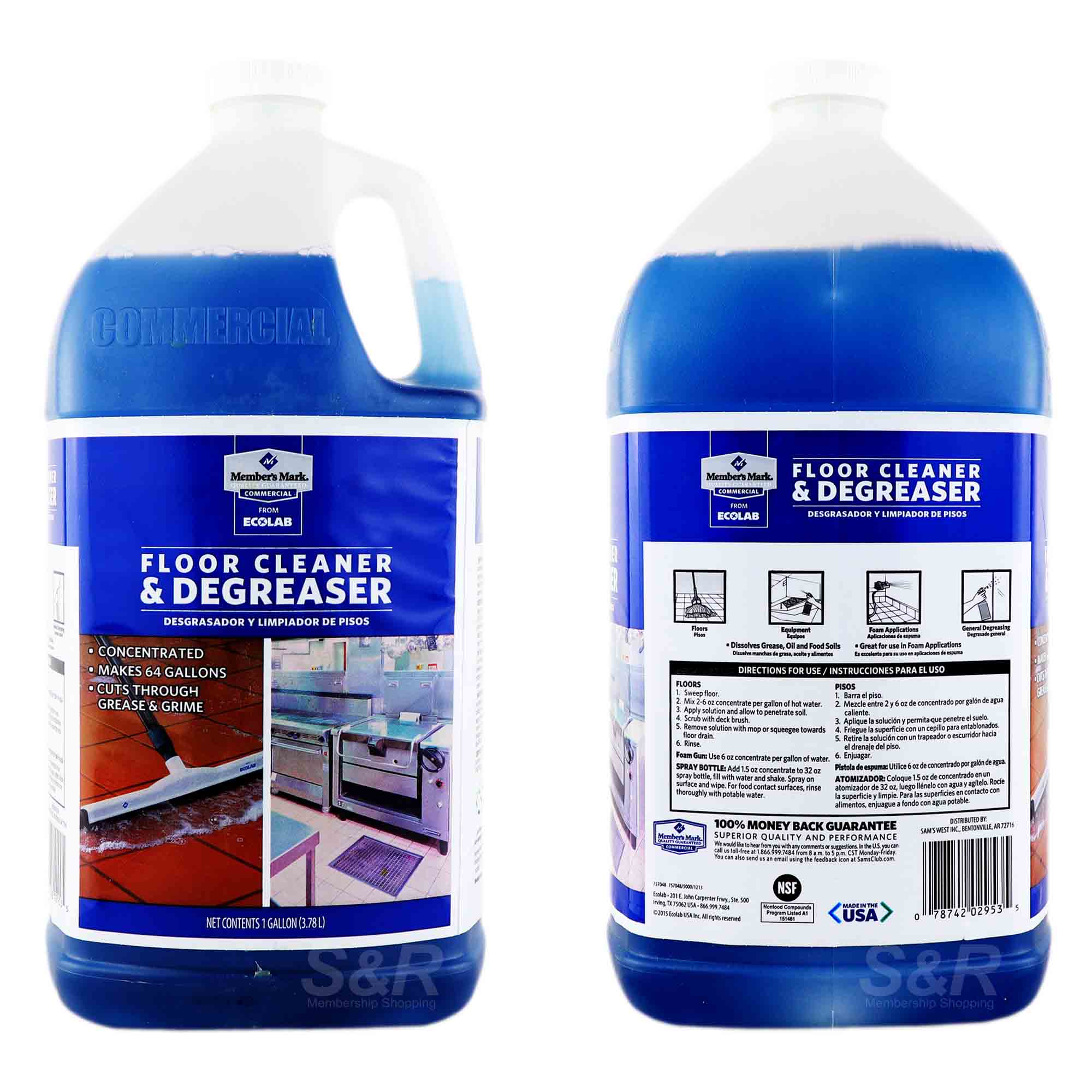  Member's Mark Commercial Floor Cleaner and Degreaser by Ecolab  (1 gal.) : Industrial & Scientific