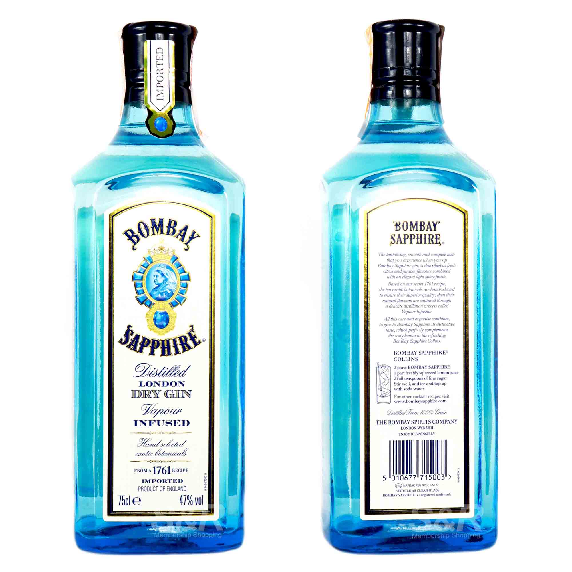 Gin Bombay Sapphire London Dry 750 mL