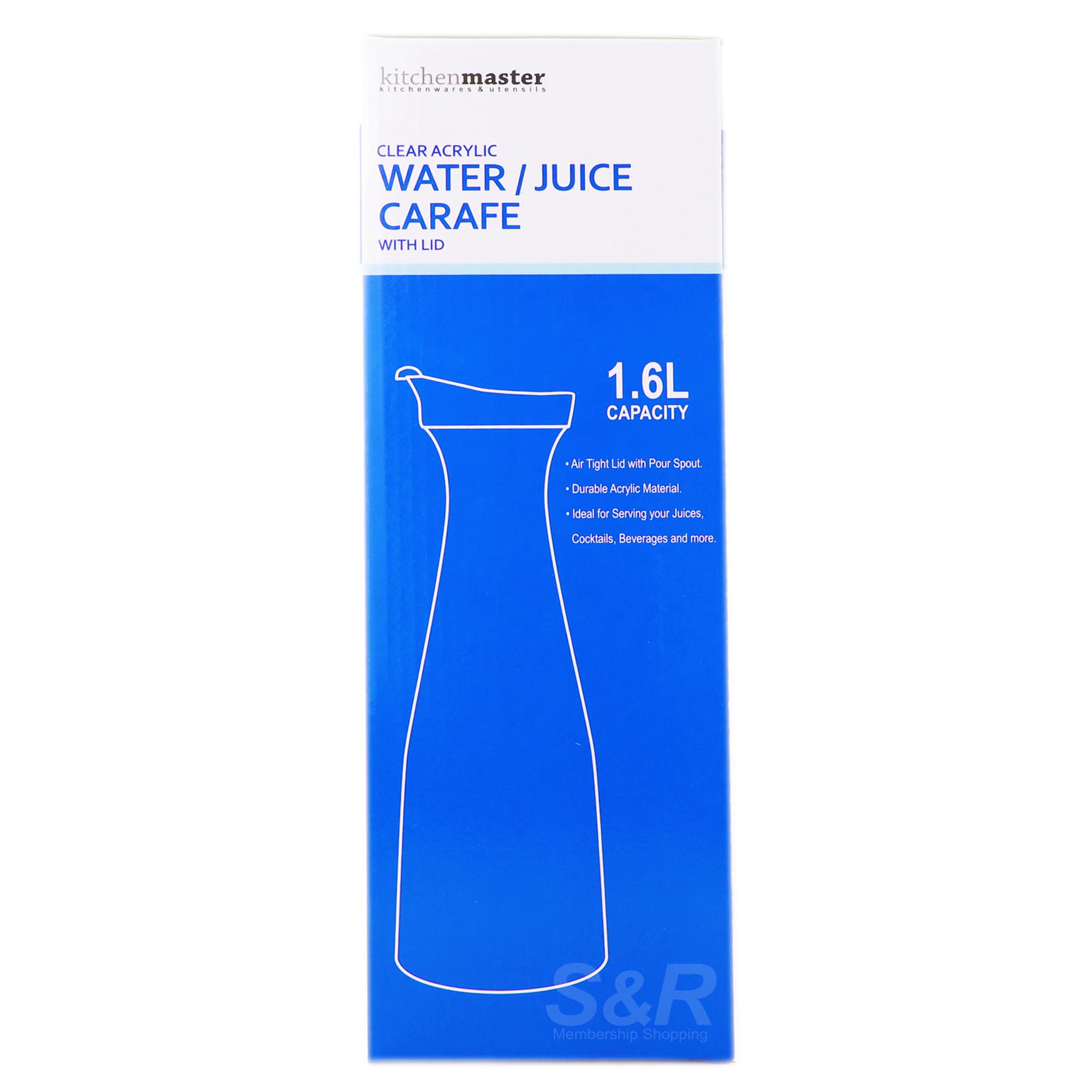 Clear Acrylic Water/Juice Carafe