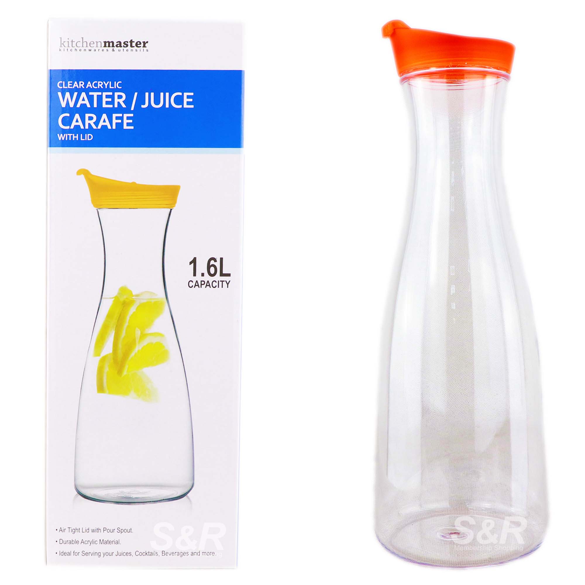 Clear Acrylic Water/Juice Carafe