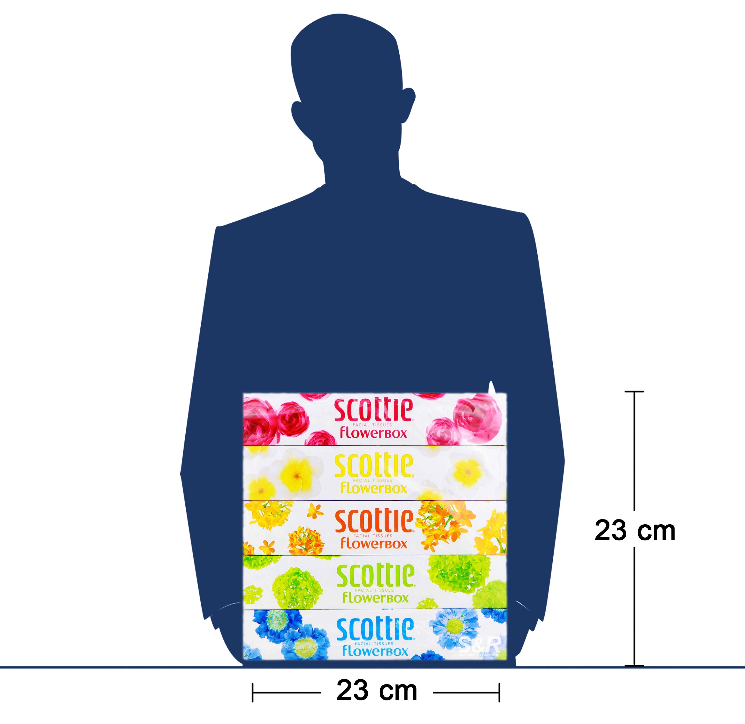 Scottie Flower Box Facial Tissues
