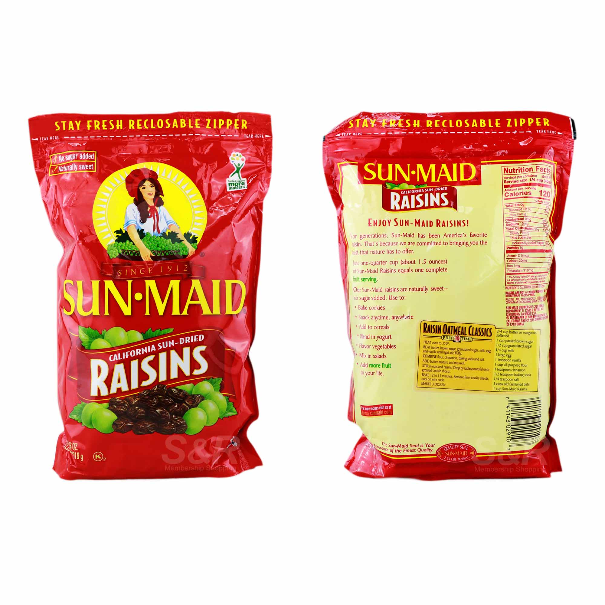 Sun Maid Natural California Sun-dried Raisins 1018g