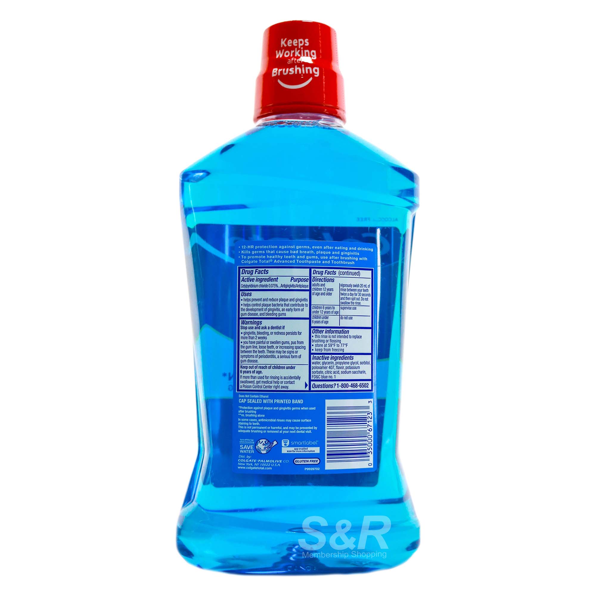 Colgate Total Pro Shield Peppermint Blast Mouthwash 1000mL