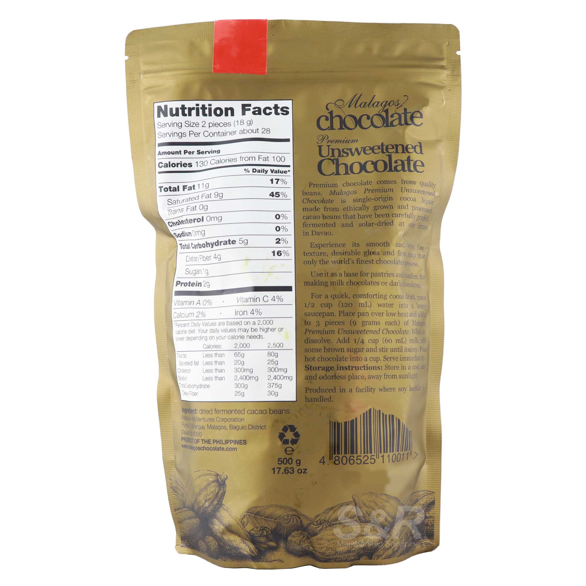 Malagos Premium Unsweetened