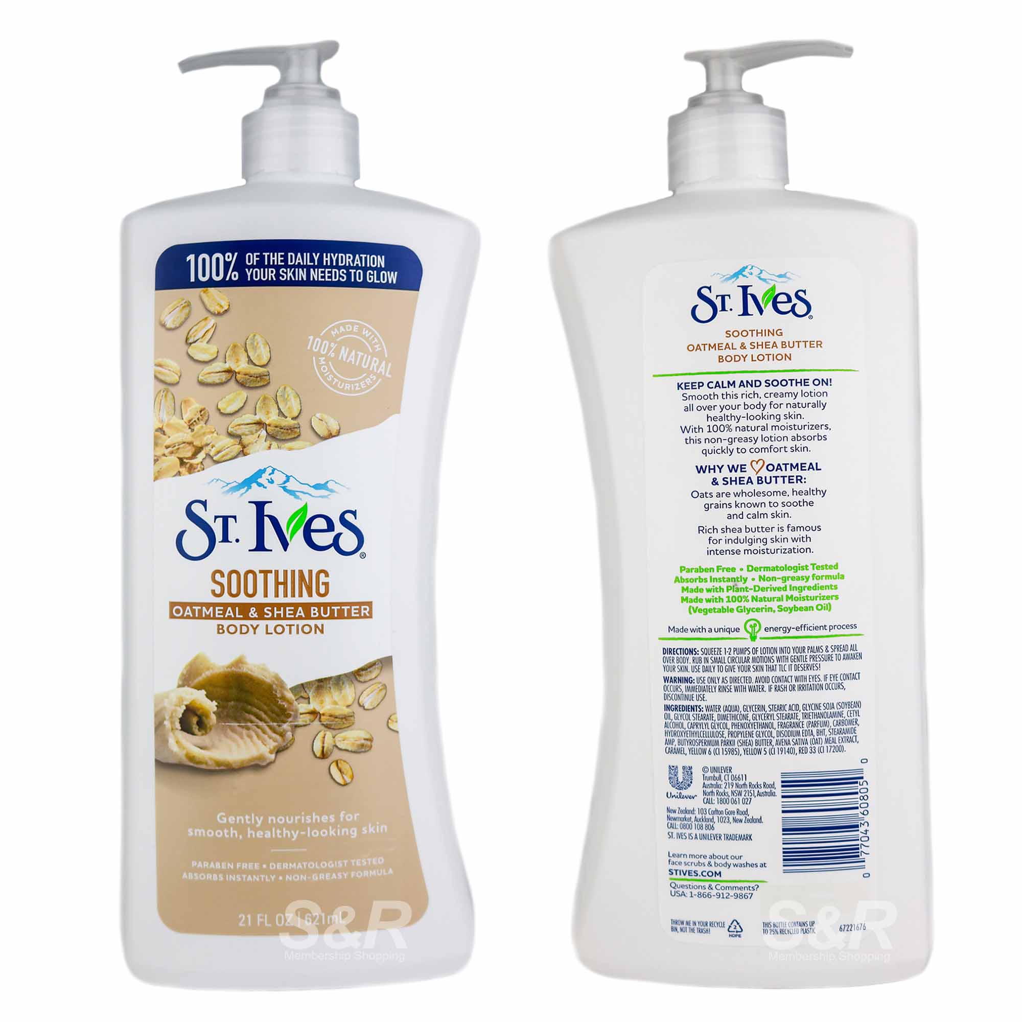 St. Ives Soothing Body Lotion with Oatmeal and Shea Butter 621mL