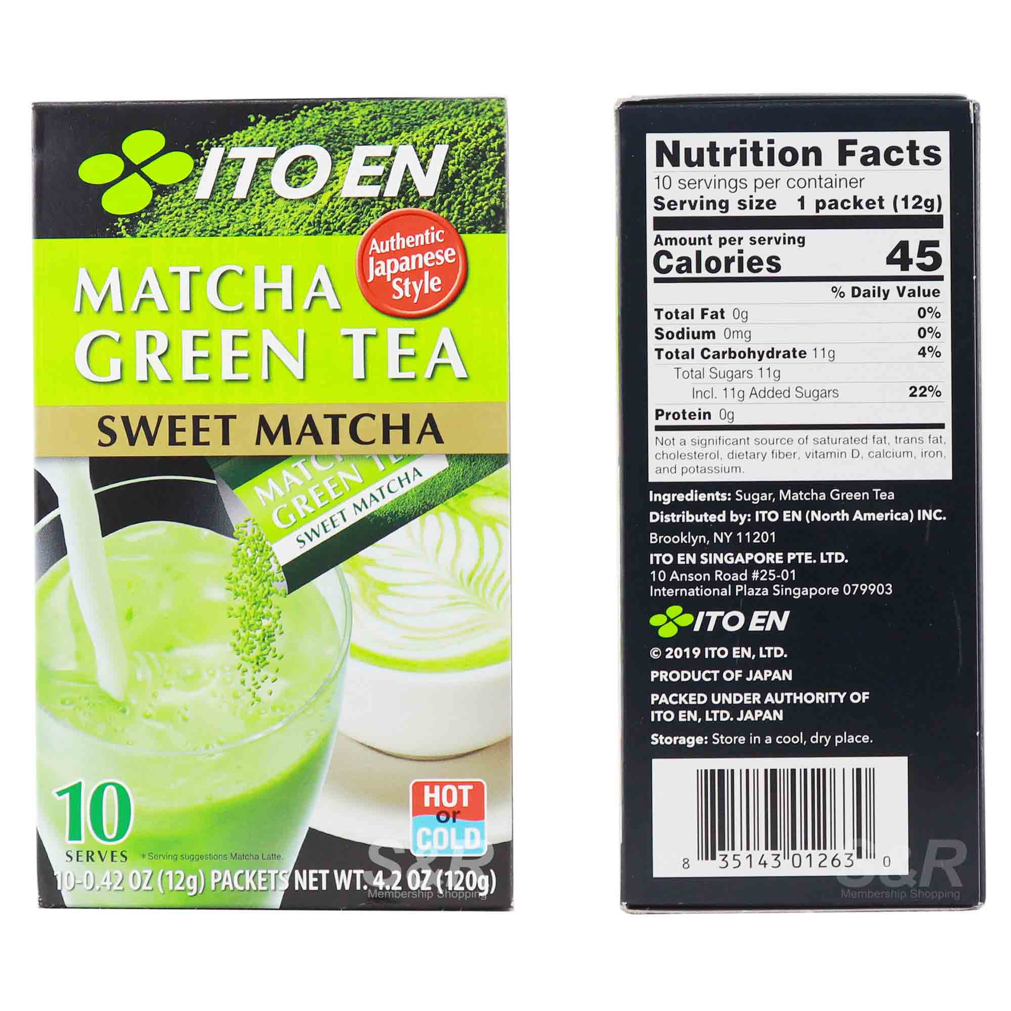 Ito En Matcha Green Tea Sweet Matcha 10 packets