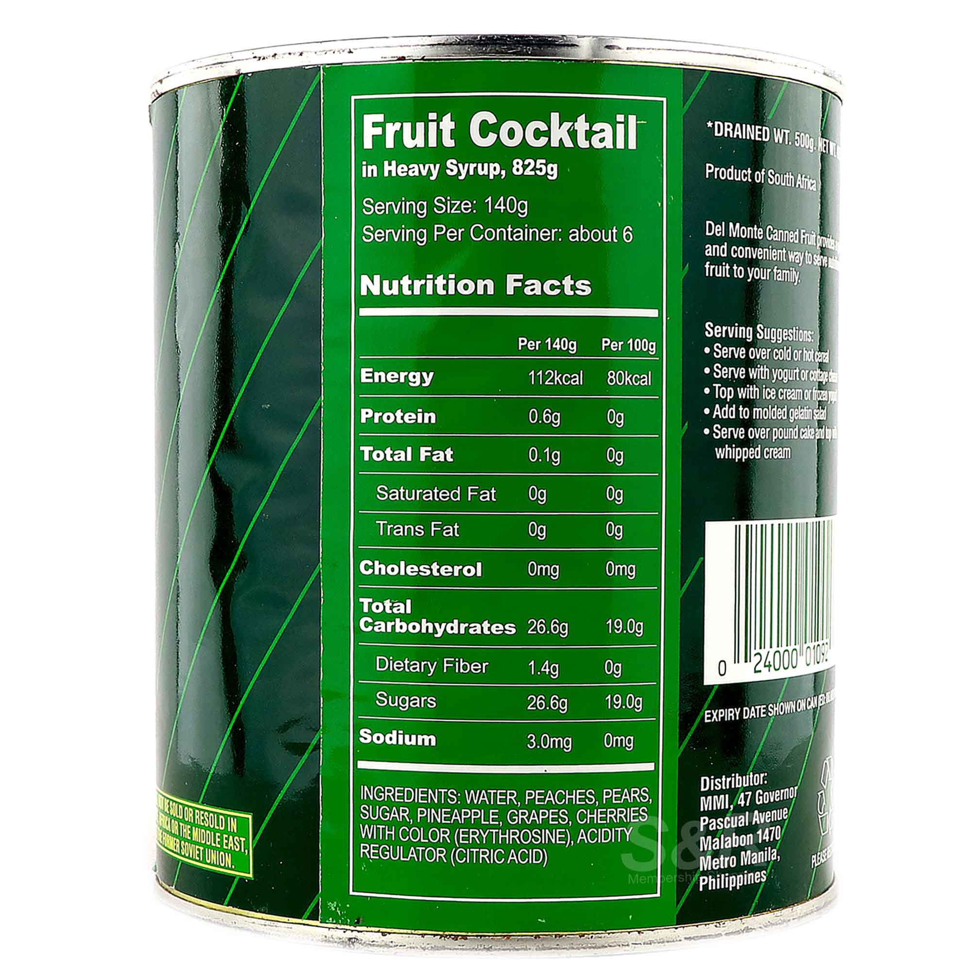 Del Monte Fruit Cocktail in Heavy Syrup 825g