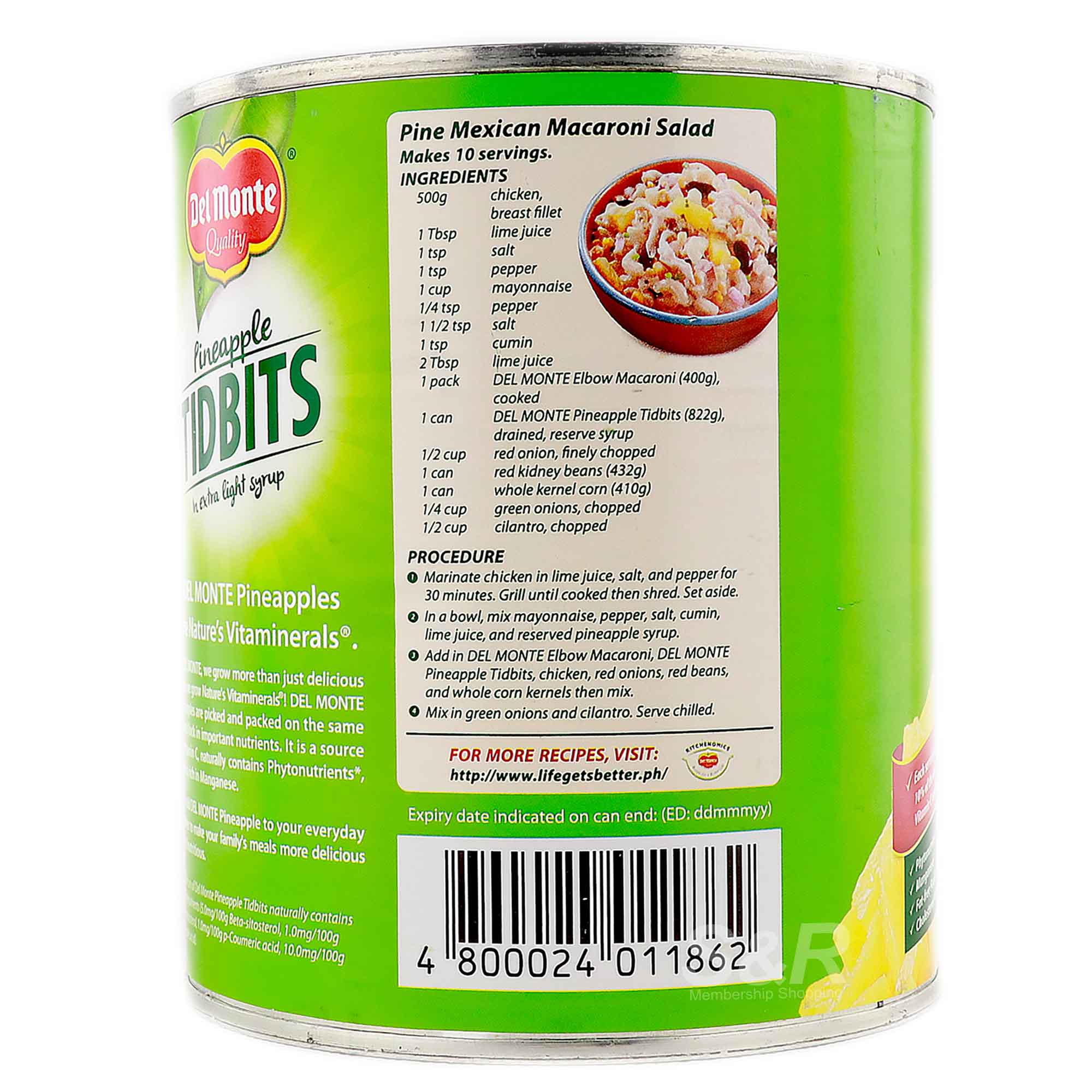 Del Monte Pineapple Tidbits