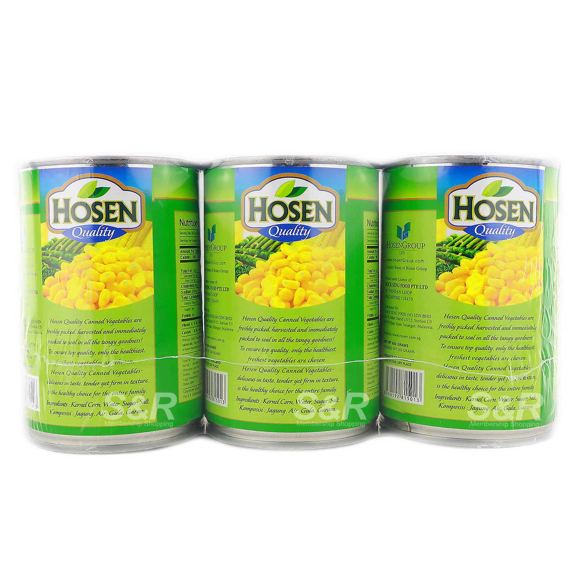 Hosen Sweet Corn Whole Kernel Corn in Brine