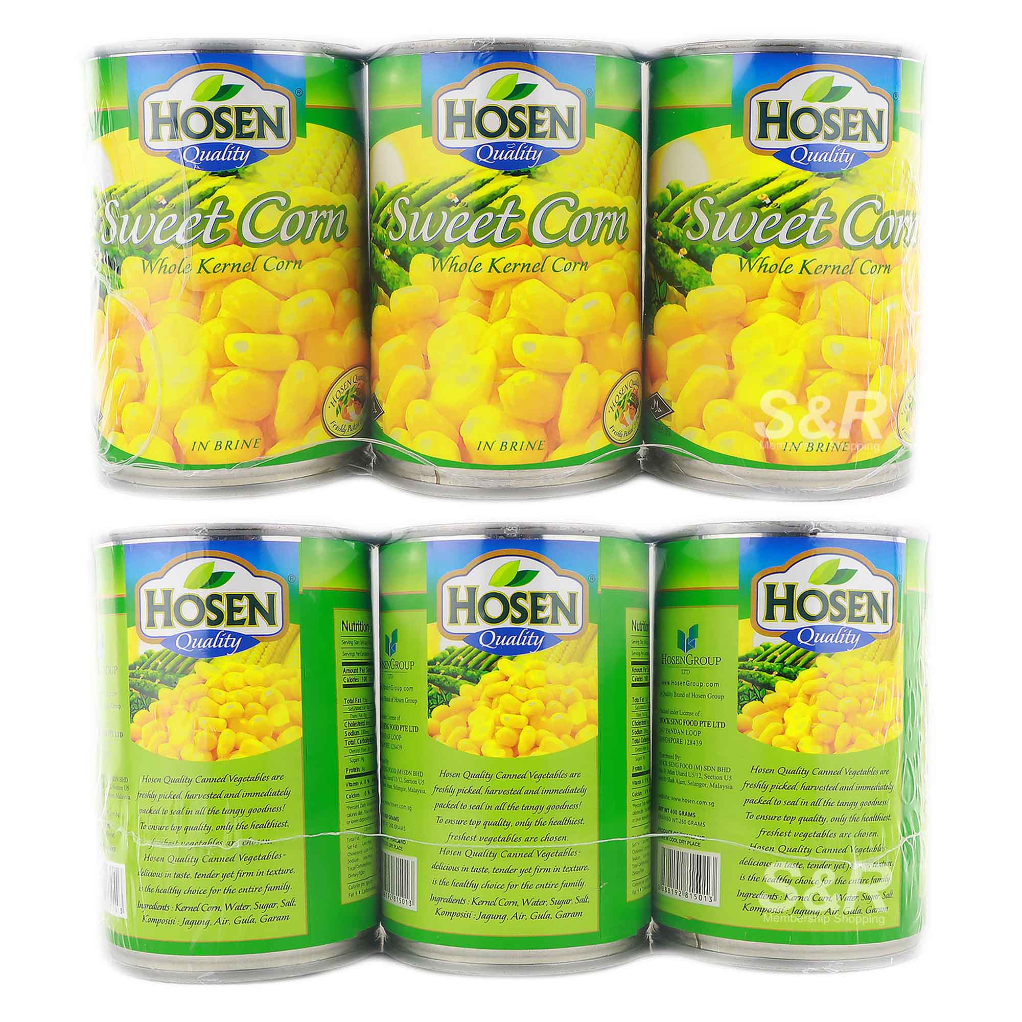 Hosen Sweet Corn Whole Kernel Corn in Brine