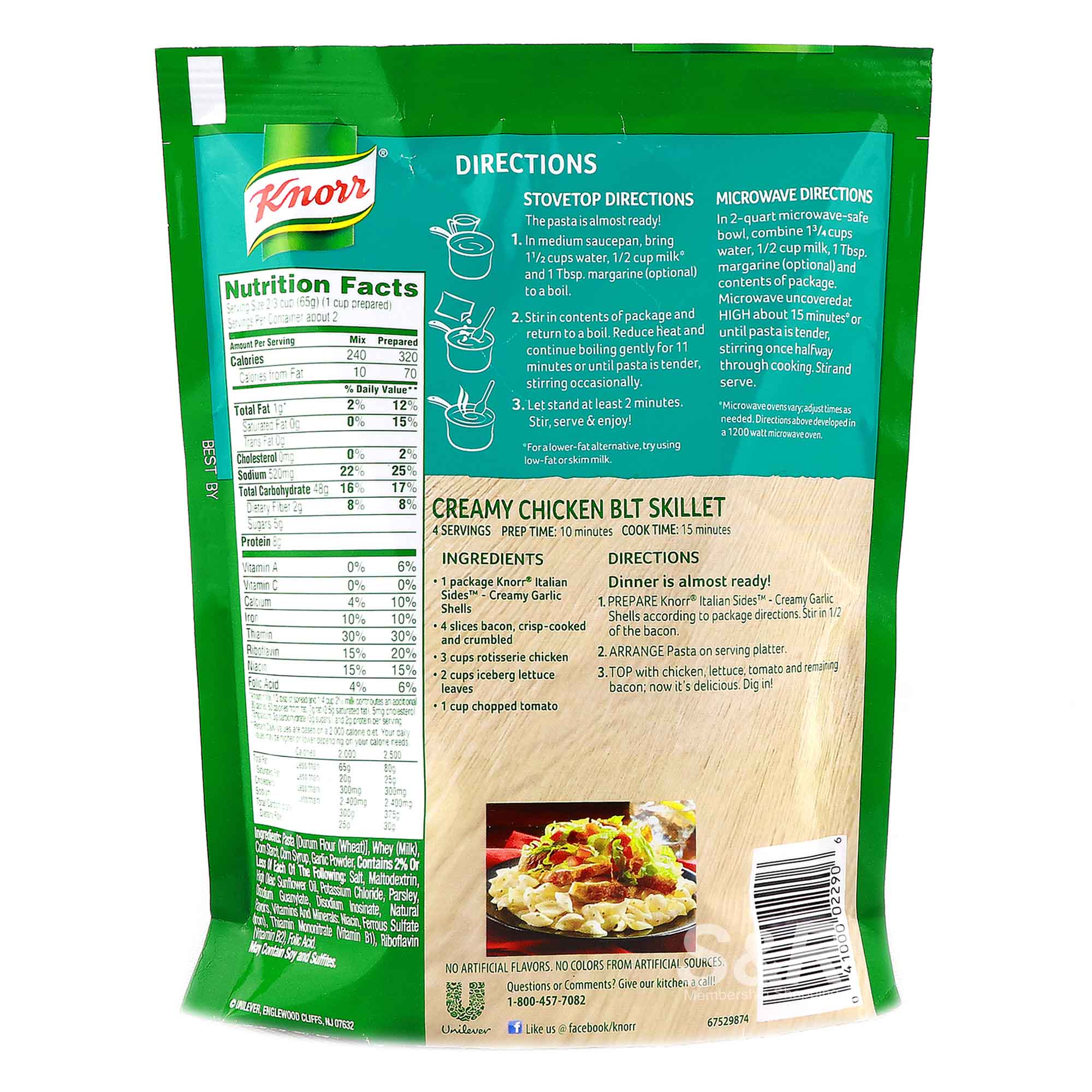 Italian Sides Creamy Garlic Shells