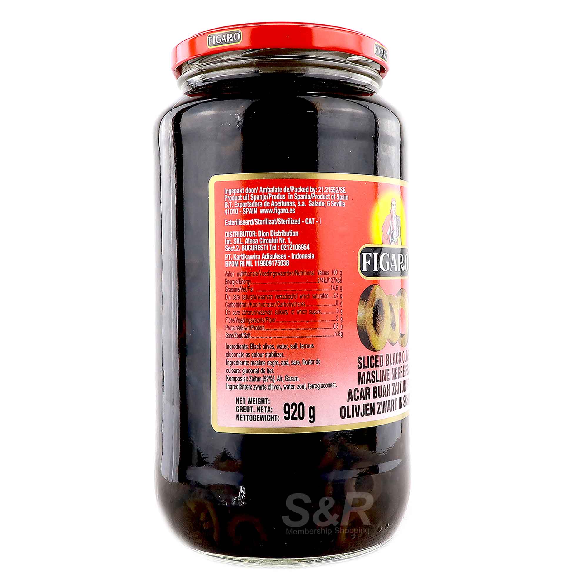 Figaro Sliced Black Olives