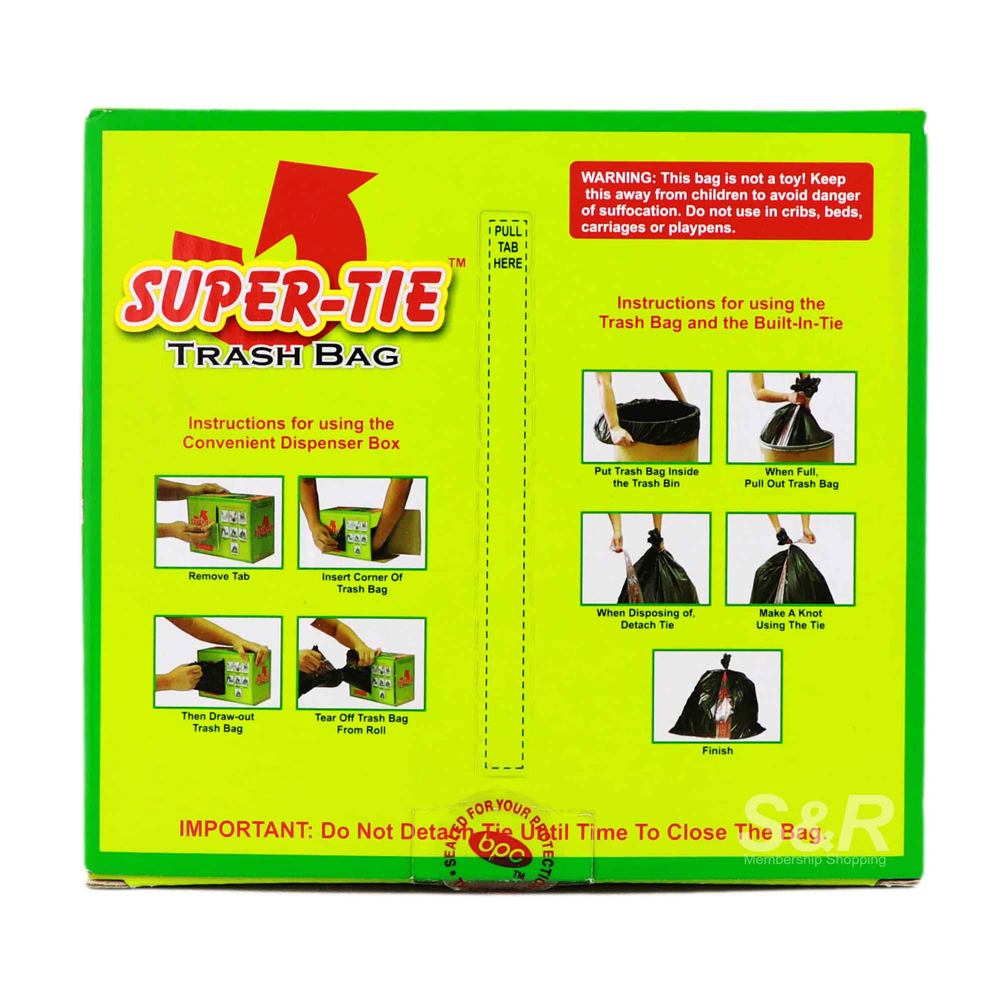 Super-Tie Trash Bag