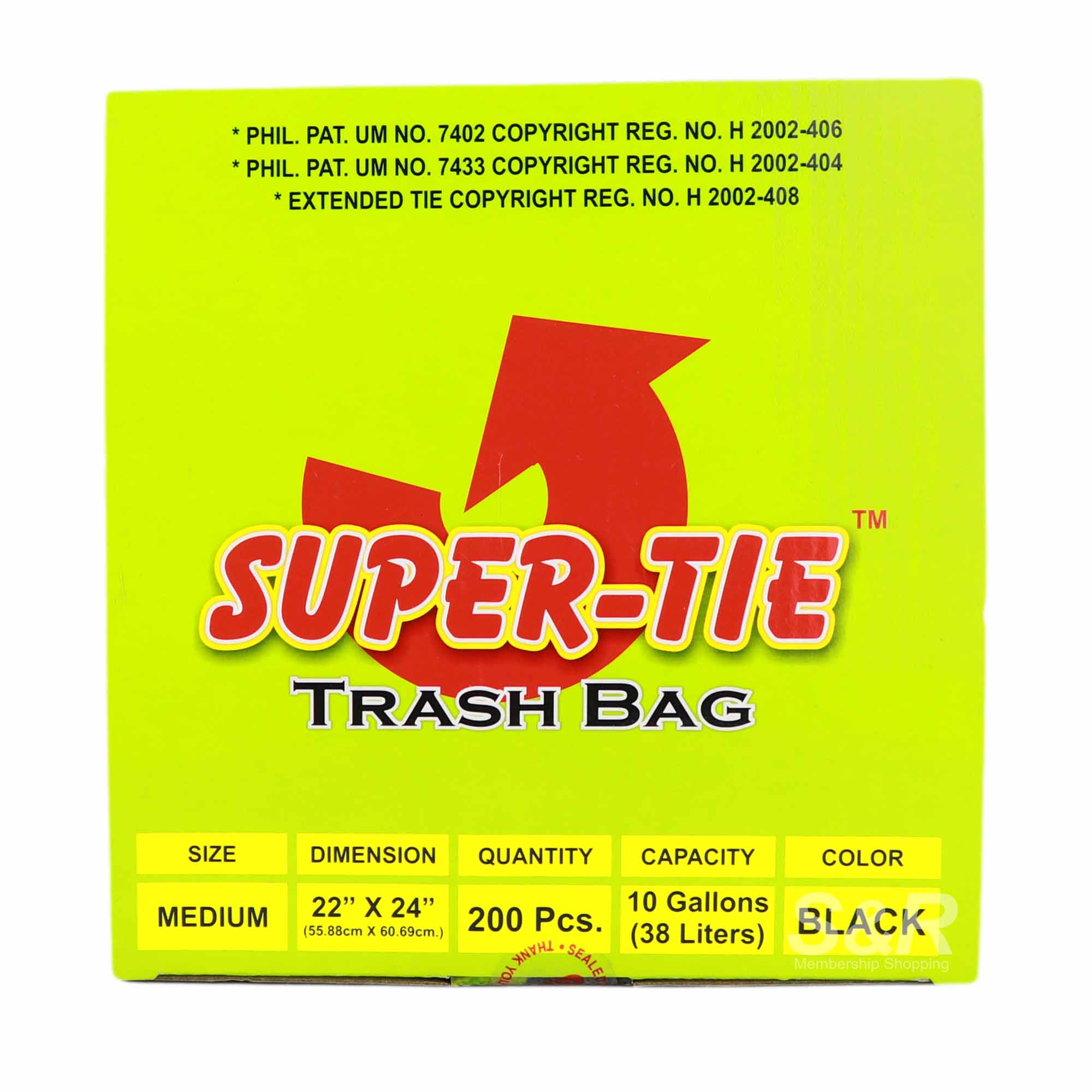 Super-Tie Trash Bag Medium Size 200pcs