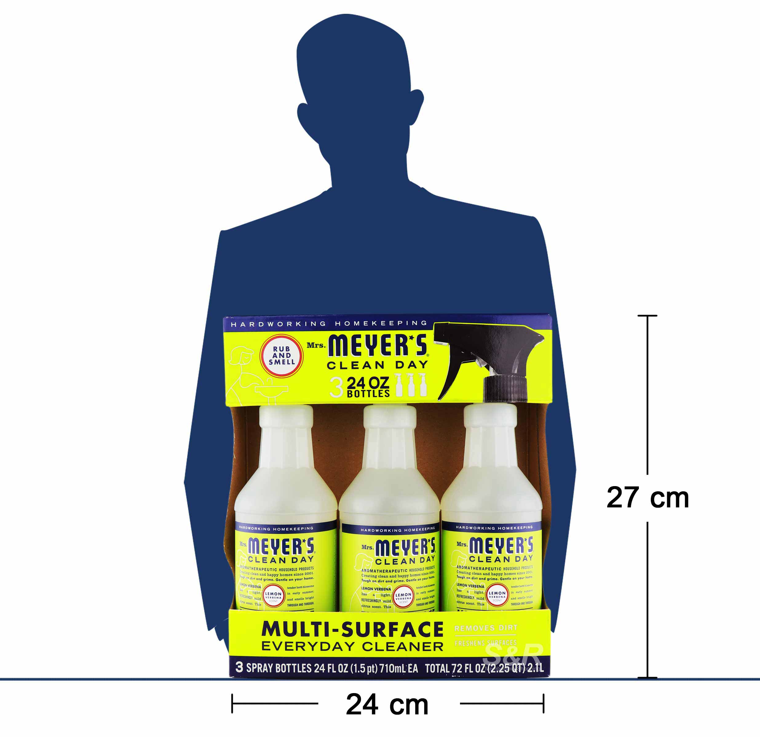 Mrs. Meyer's Clean Day MultiSurface Everyday Cleaner 3 bottles