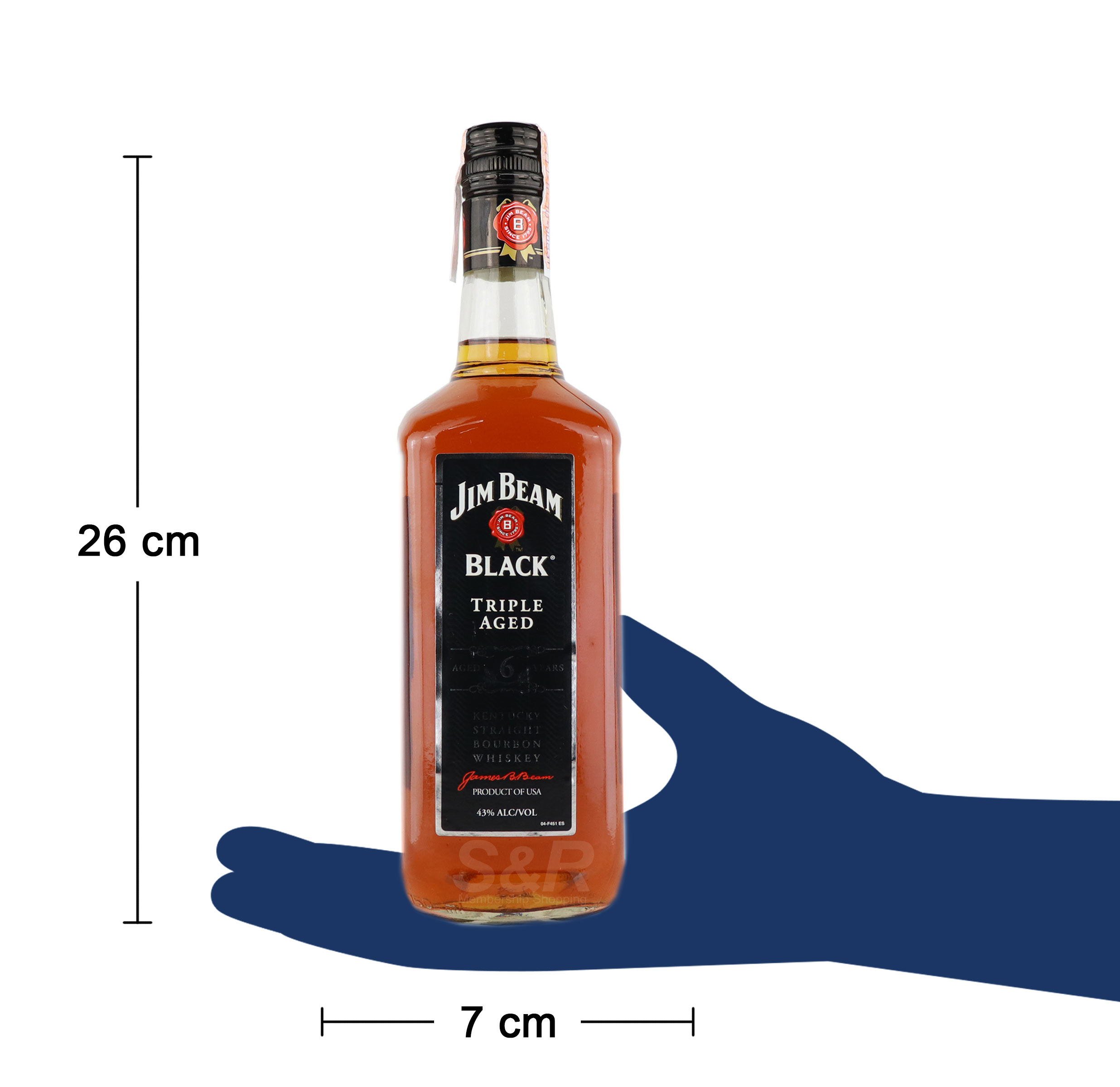 Jim Beam Black Triple Aged Kentucky Straight Bourbon Whisky 750mL