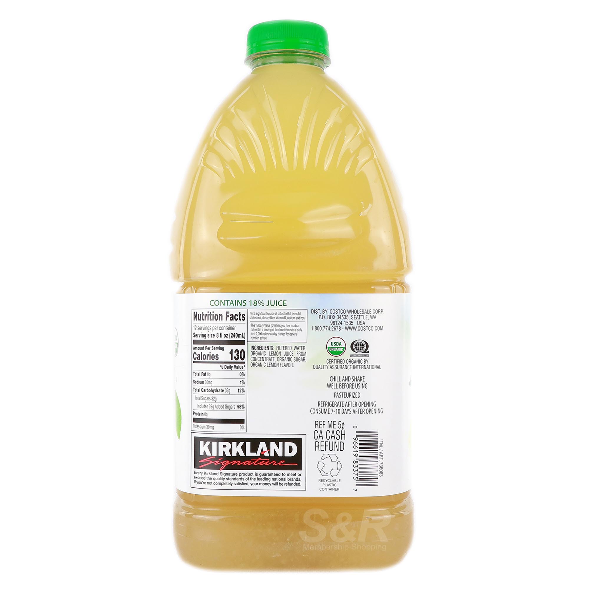 Kirkland Signature Organic Lemonade