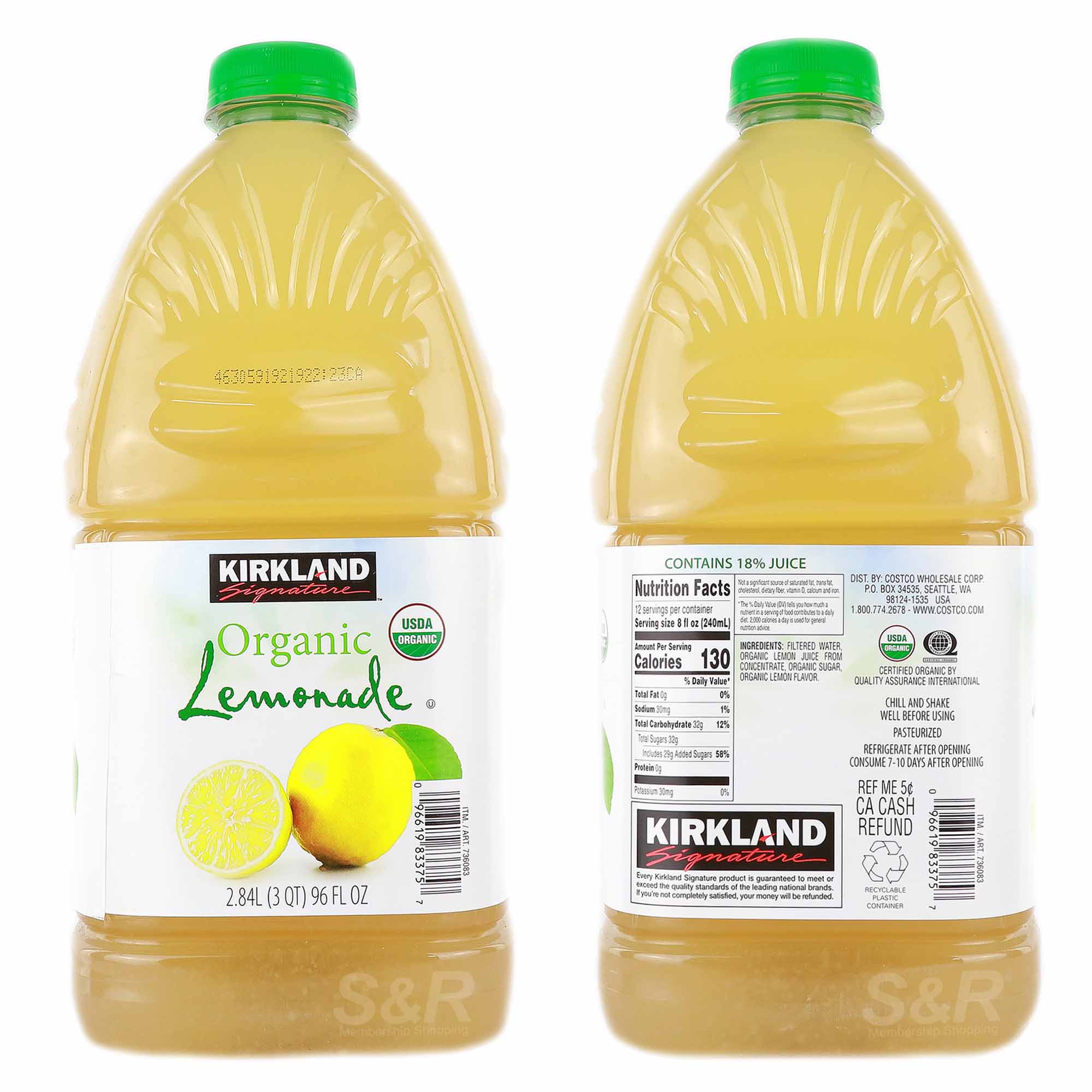 Kirkland Signature Organic Lemonade