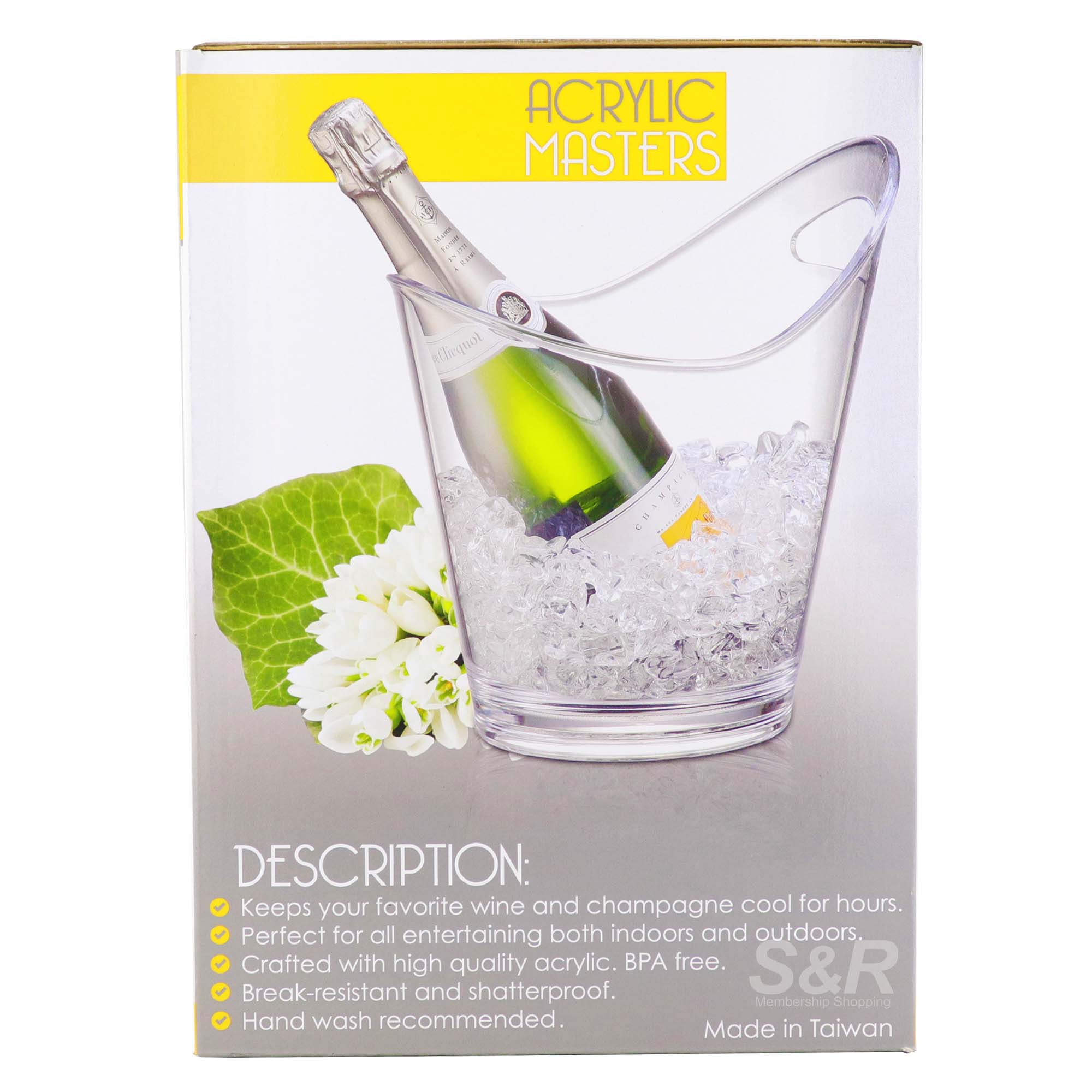 Acrylic Masters Crystal Acrylic Wine Bucket 1pc