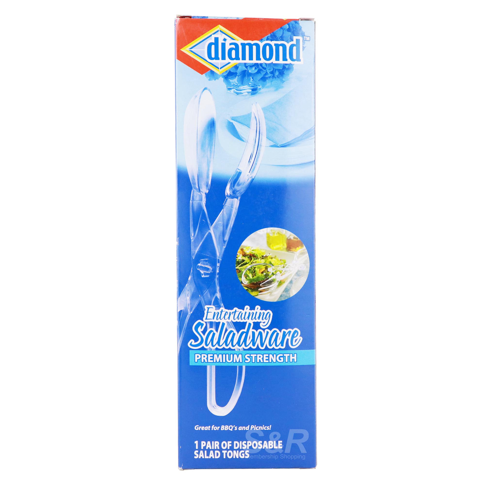 Diamond Disposable Salad Tongs