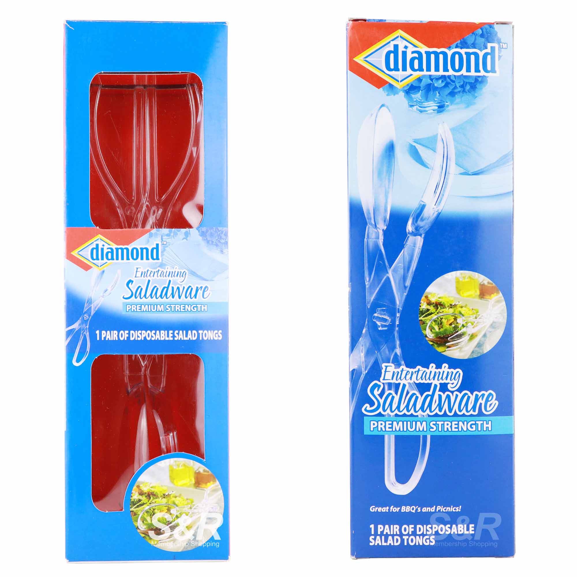 Diamond Disposable Salad Tongs